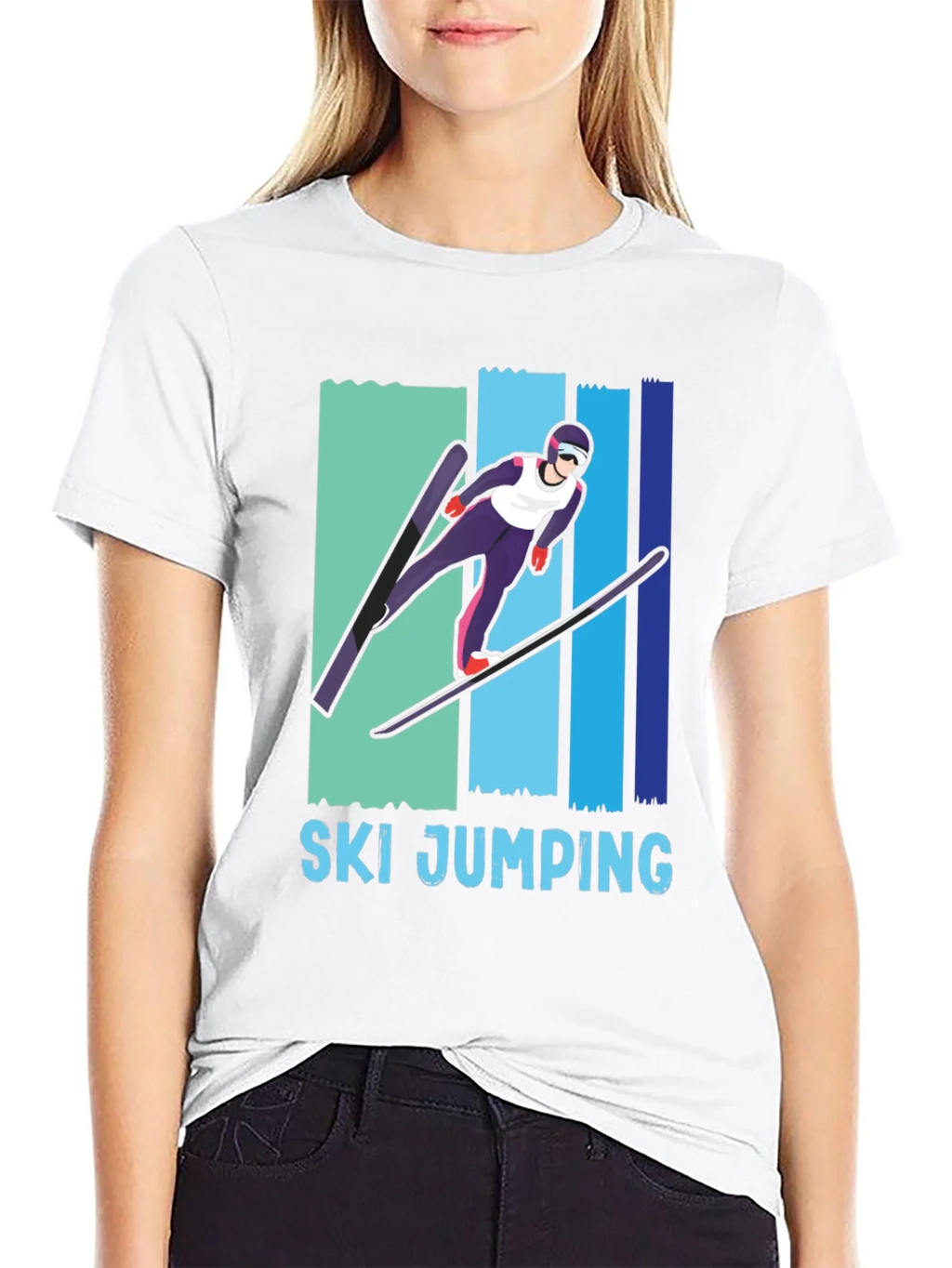 Ski Jumping T-Shirt - Unique Sport Graphic Tee product image 7