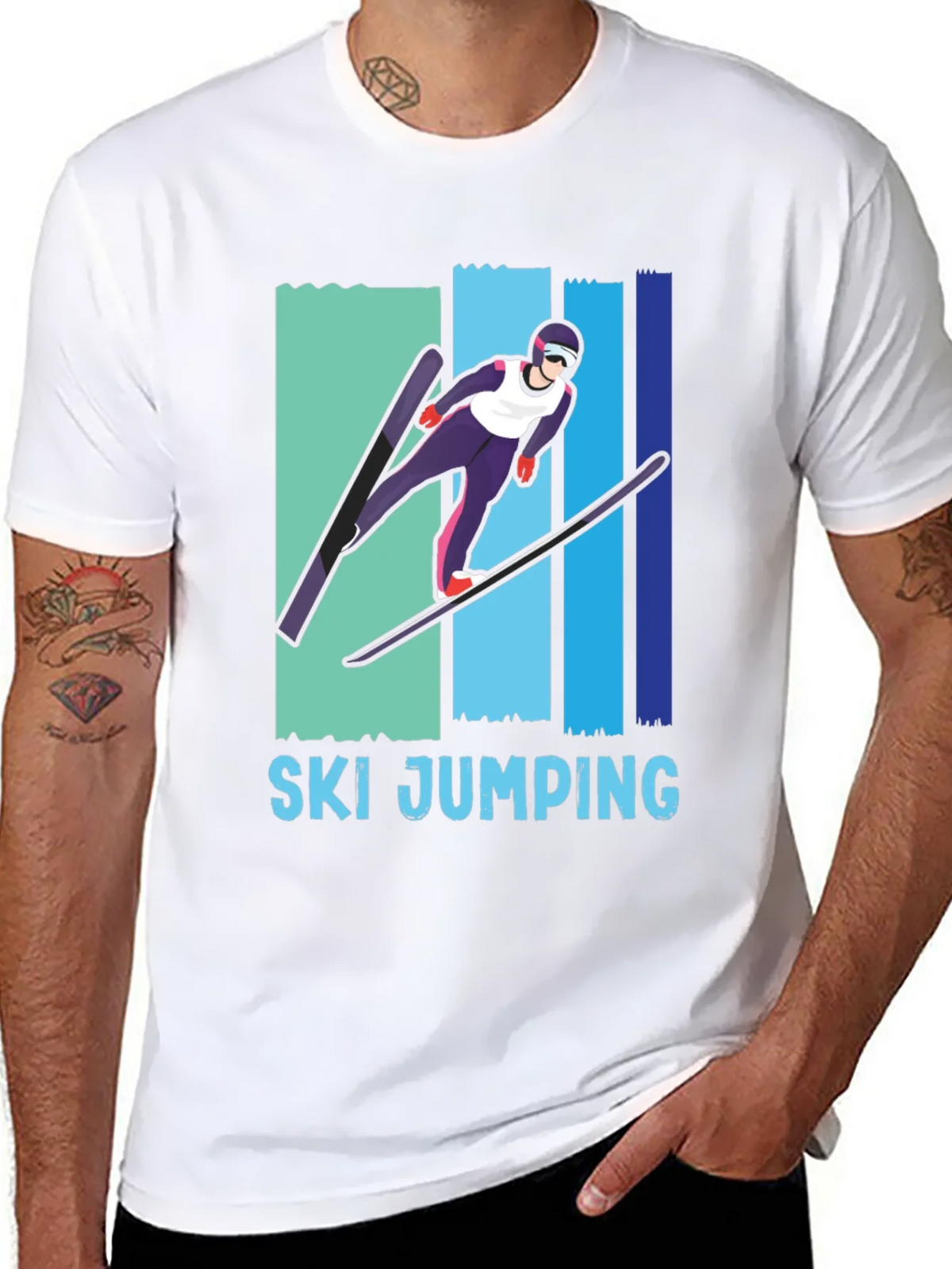 Ski Jumping T-Shirt - Unique Sport Graphic Tee product image 6