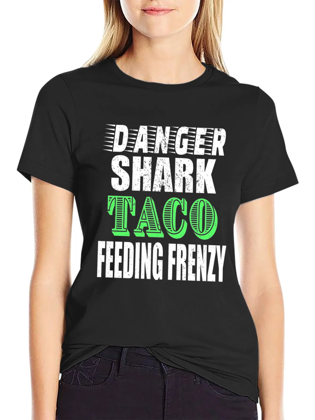 Danger Shark Taco Feeding Frenzy Graphic T-Shirt product image 1