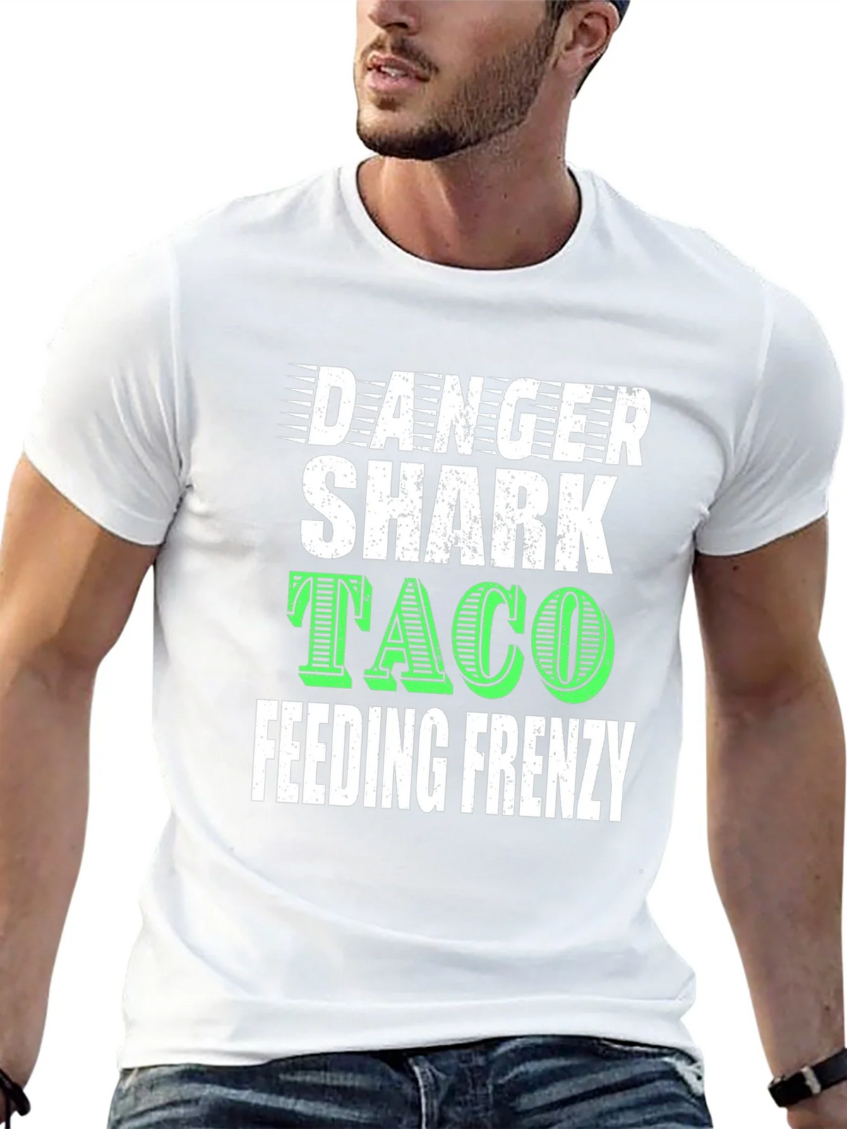 Danger Shark Taco Feeding Frenzy Graphic T-Shirt product image 7