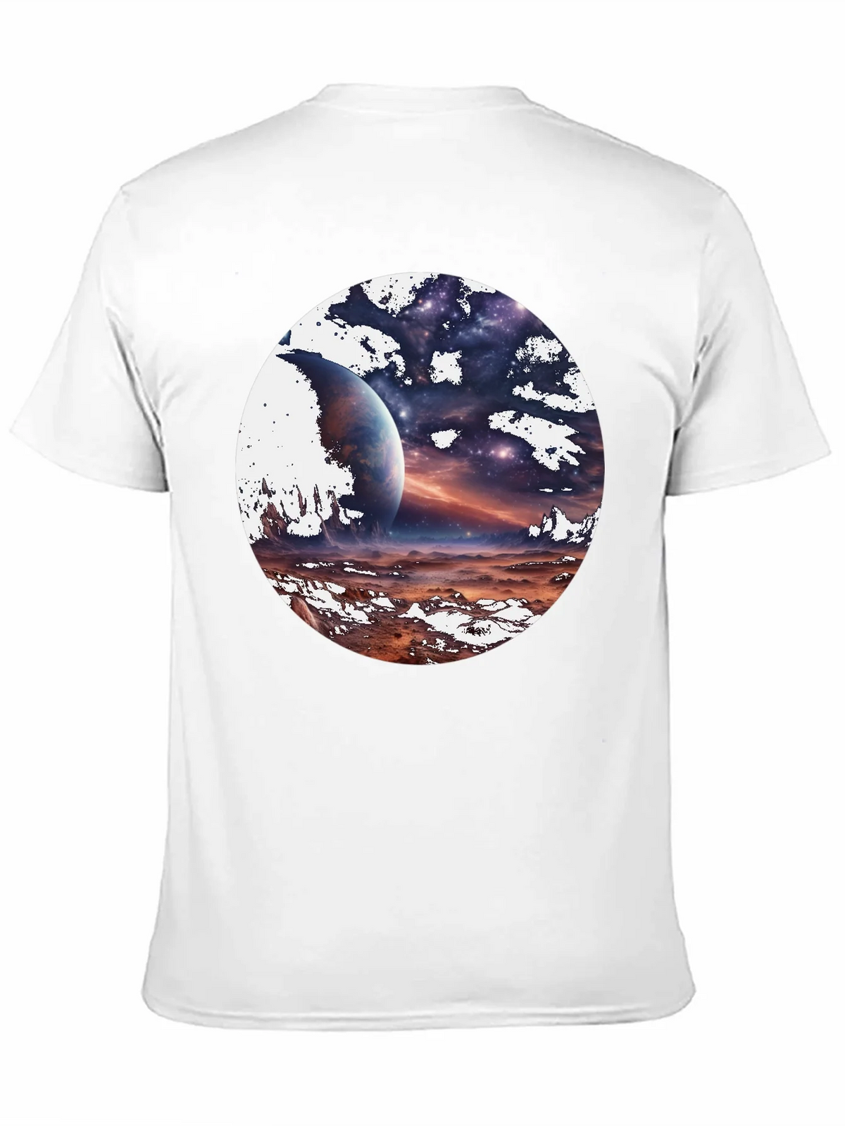 Cosmic Planet Graphic Tee - Black Cotton Blend product image 4