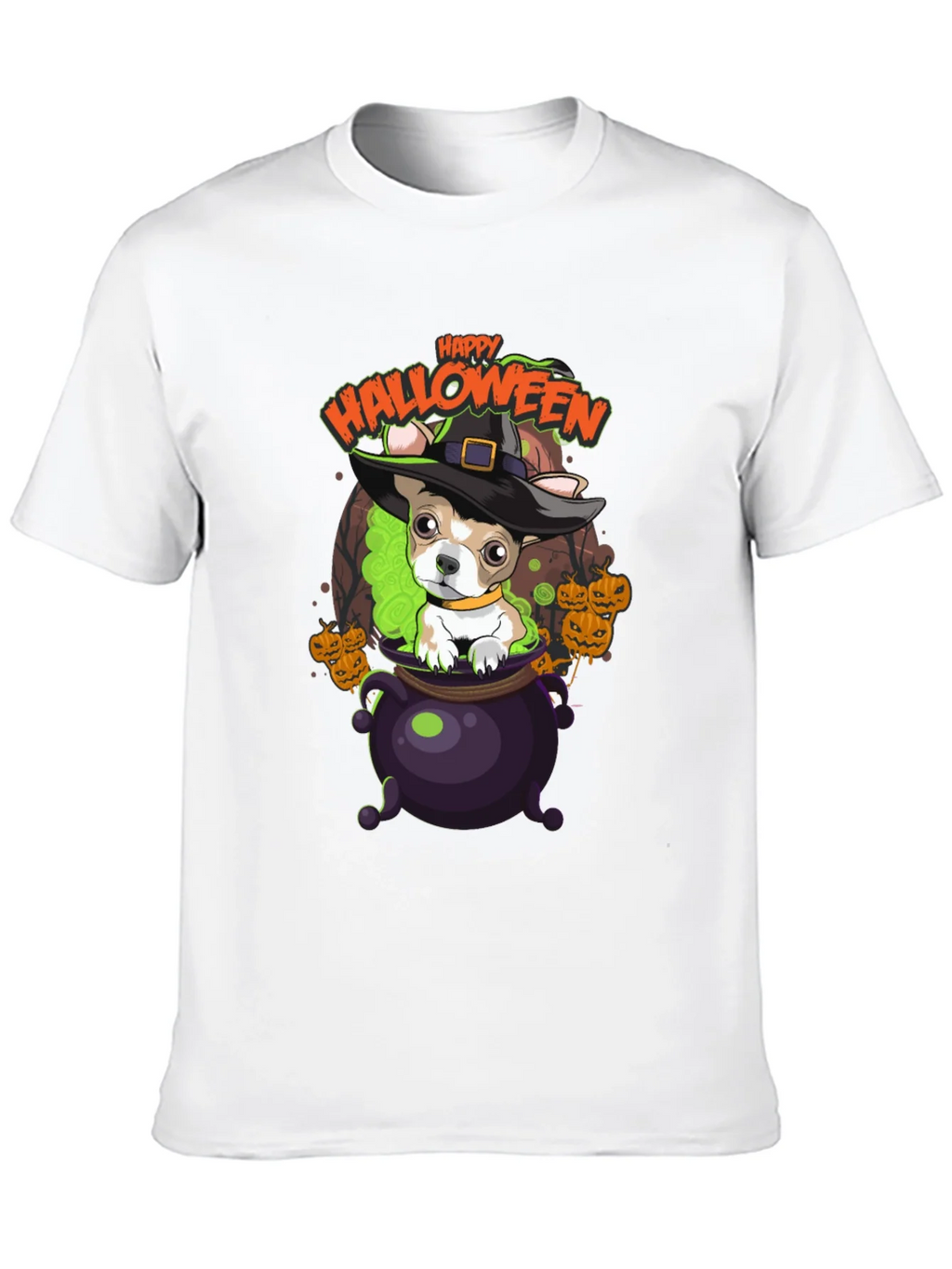 Happy Halloween Dog in Cauldron T-Shirt product image 9