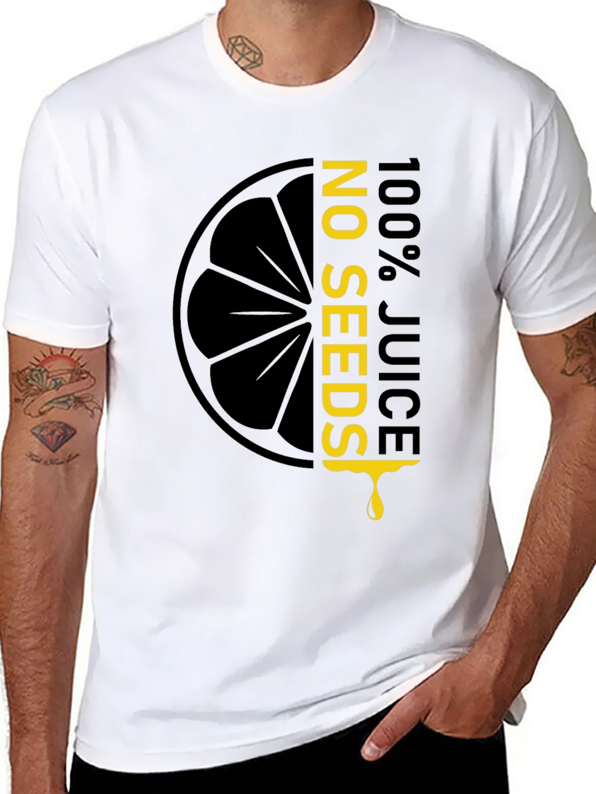 No Seeds 100% Juice Black T-Shirt product image 2