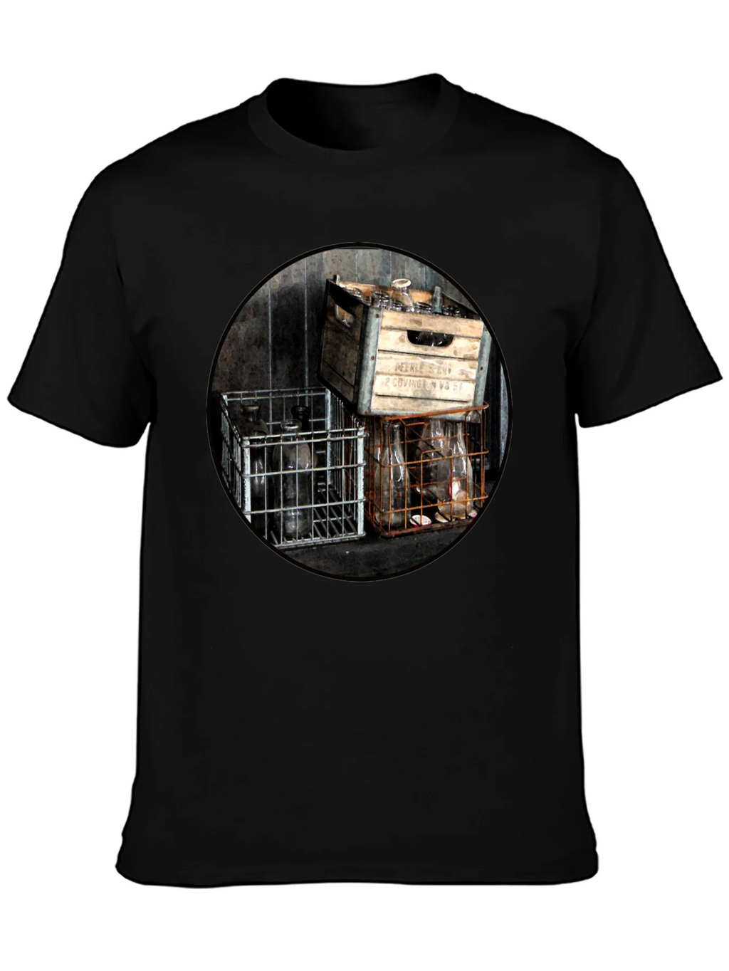 Vintage Bottles T-Shirt - Unique Graphic Tee product image 3