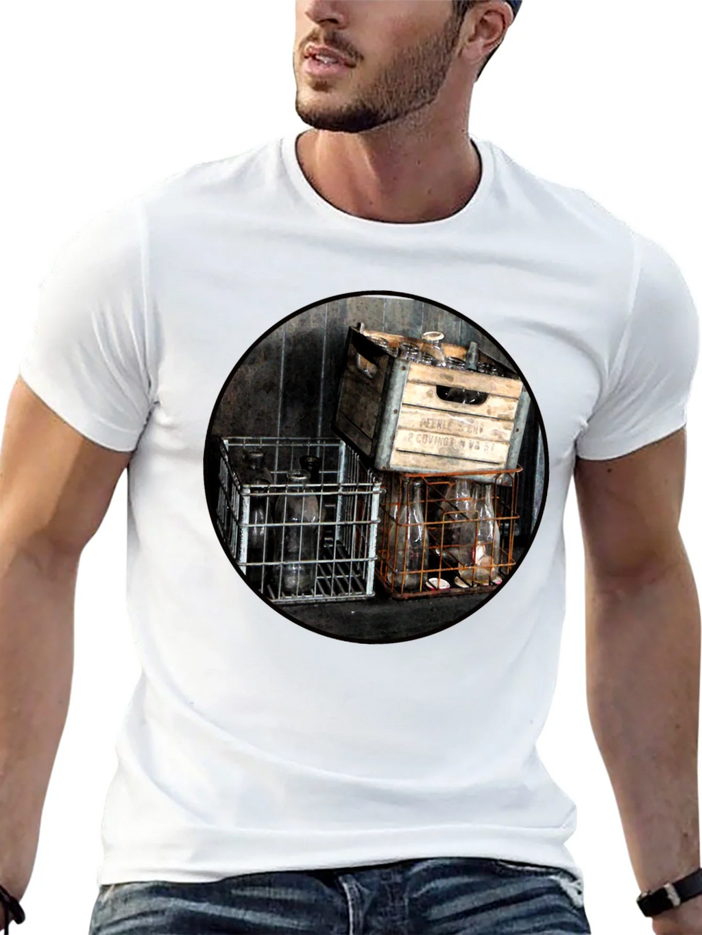 Vintage Bottles T-Shirt - Unique Graphic Tee product image 12