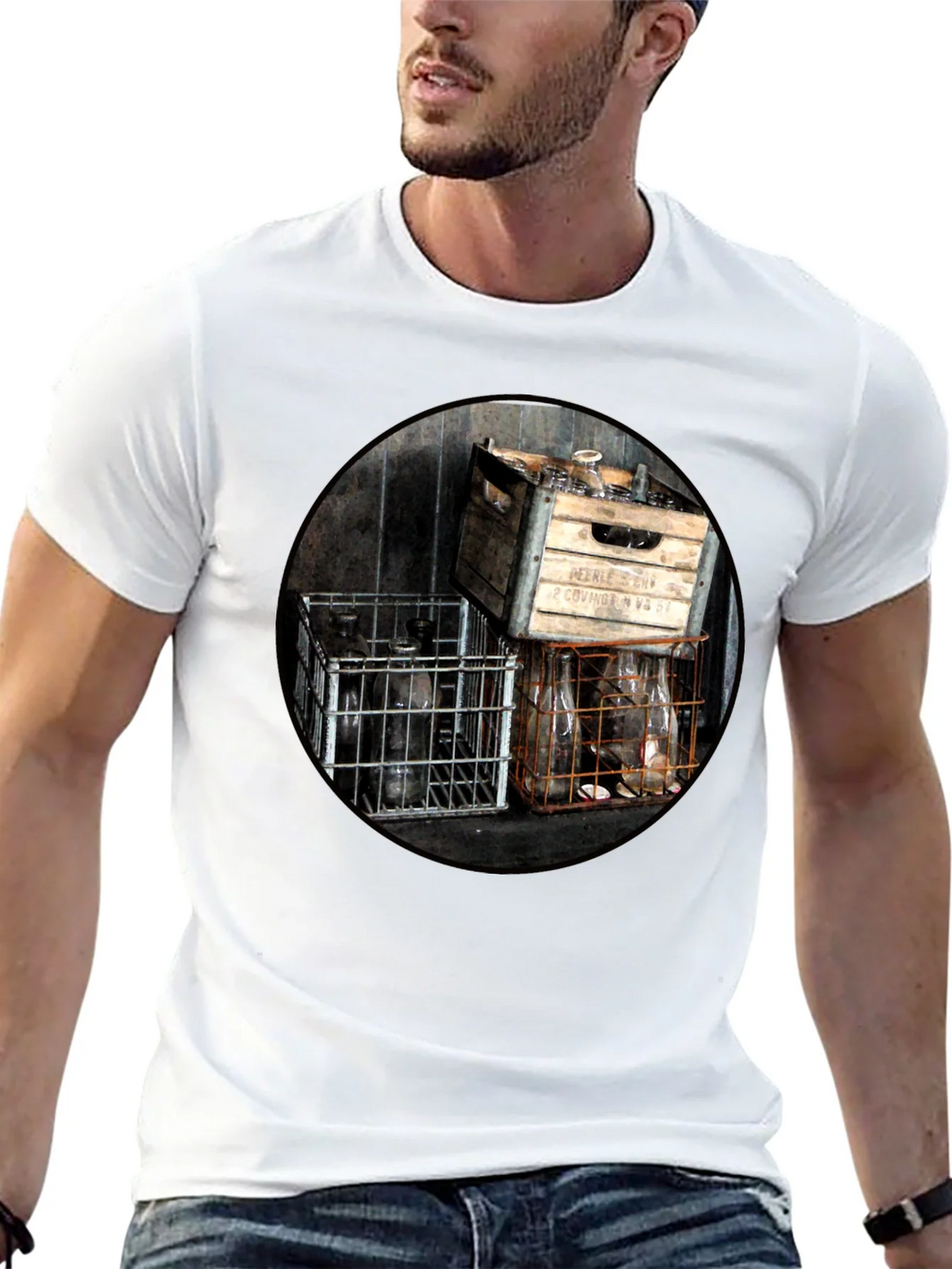 Vintage Bottles T-Shirt - Unique Graphic Tee product image 12