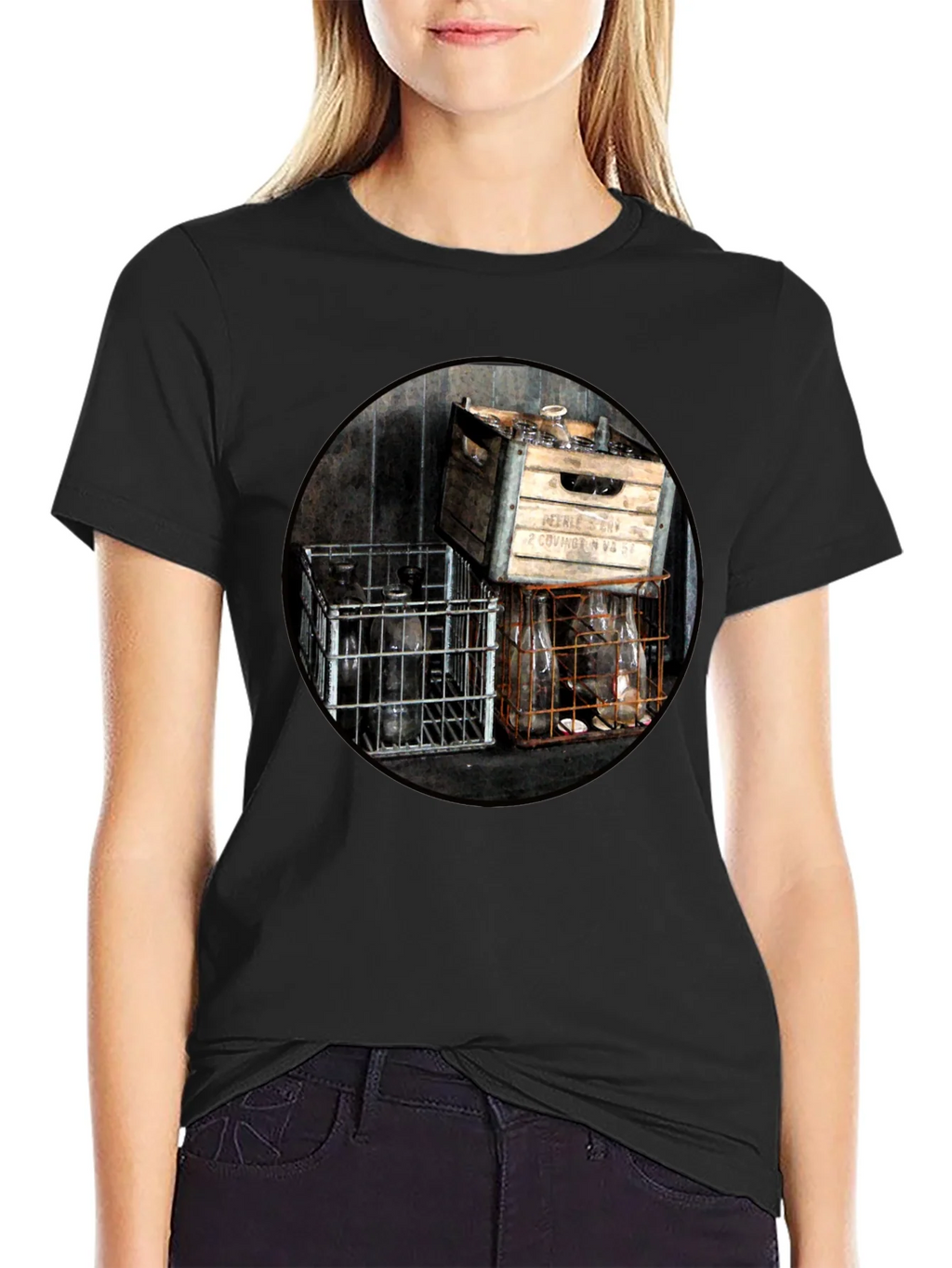 Vintage Bottles T-Shirt - Unique Graphic Tee product image 2