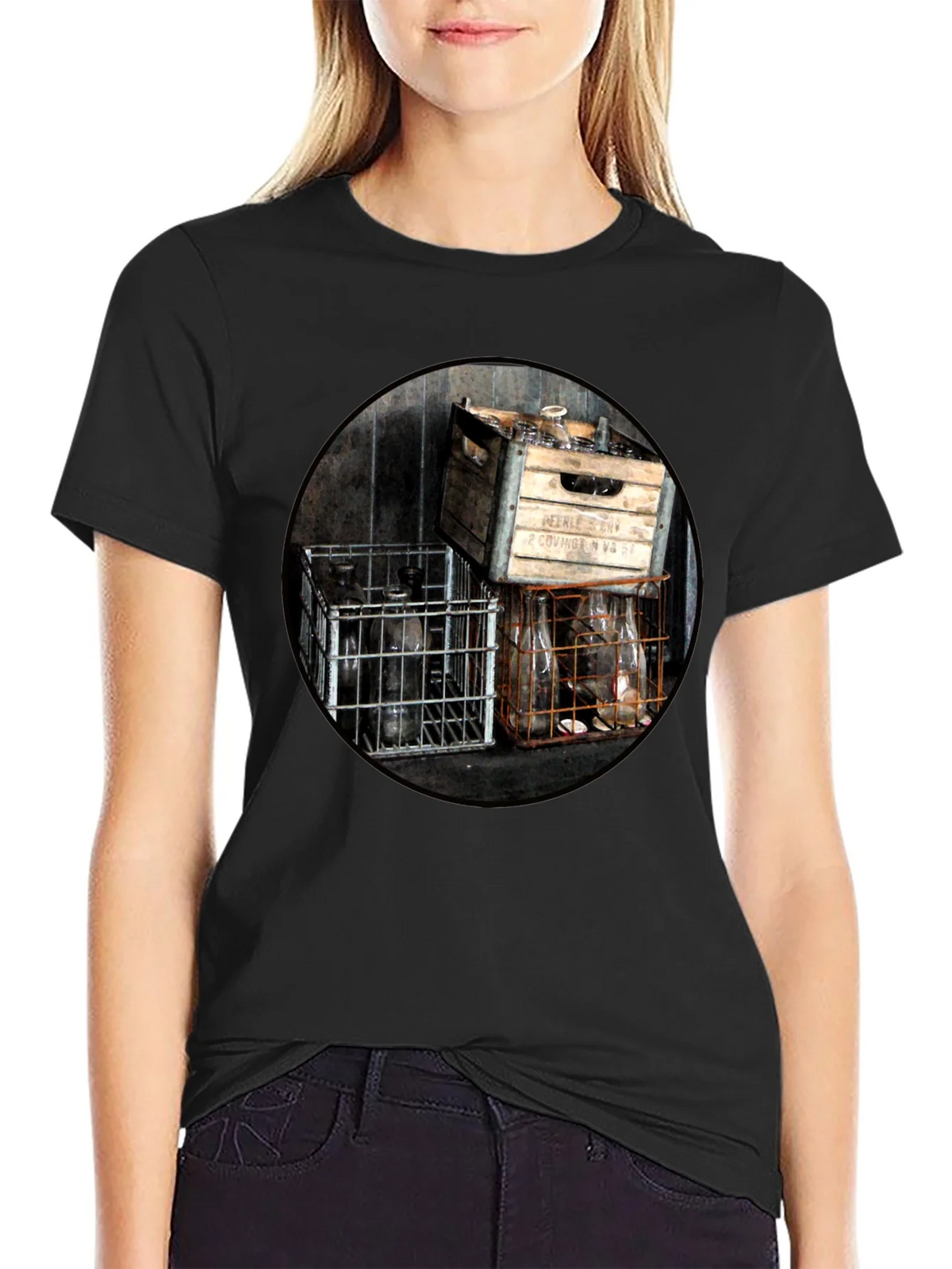 Vintage Bottles T-Shirt - Unique Graphic Tee product image 2