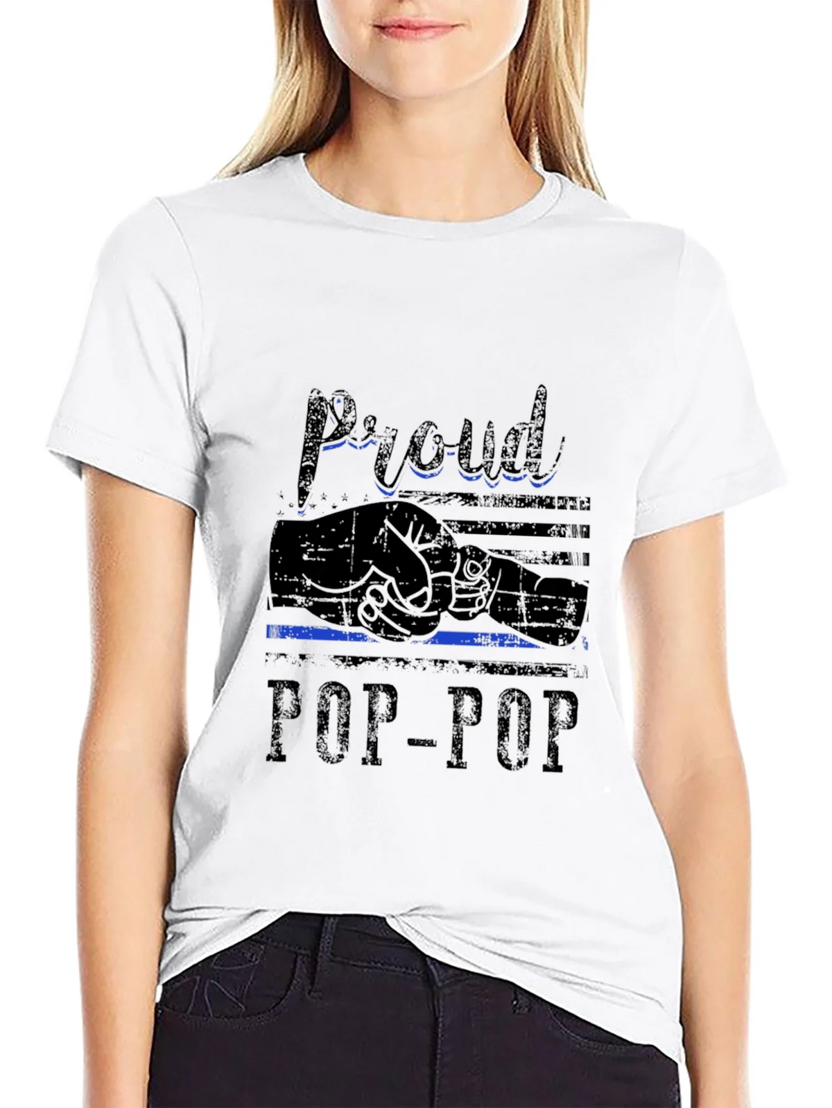 Proud Pop-Pop Black T-Shirt product image 8