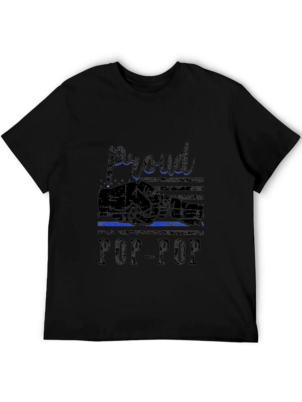 Proud Pop-Pop Black T-Shirt product image 5