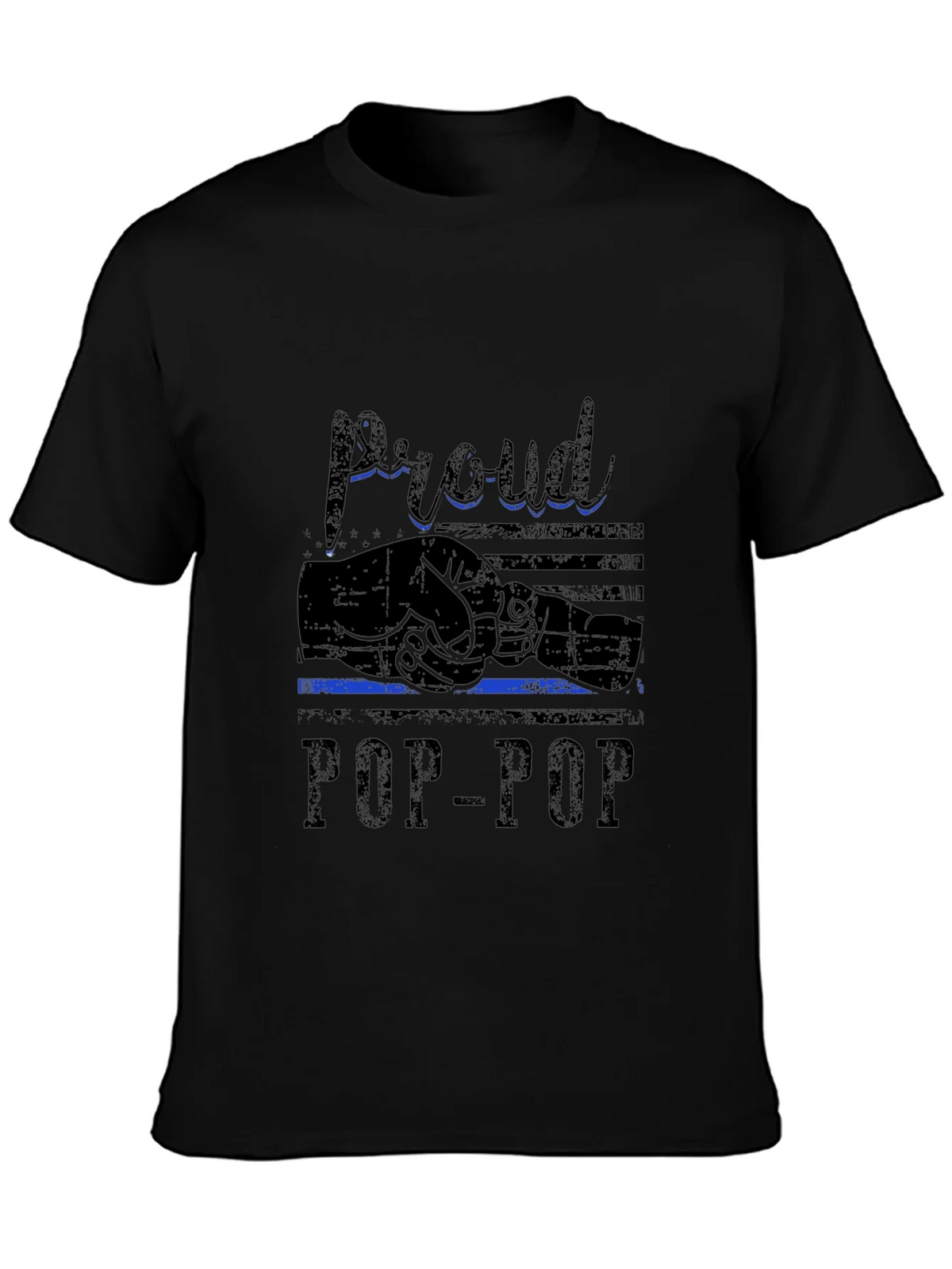 Proud Pop-Pop Black T-Shirt product image 3