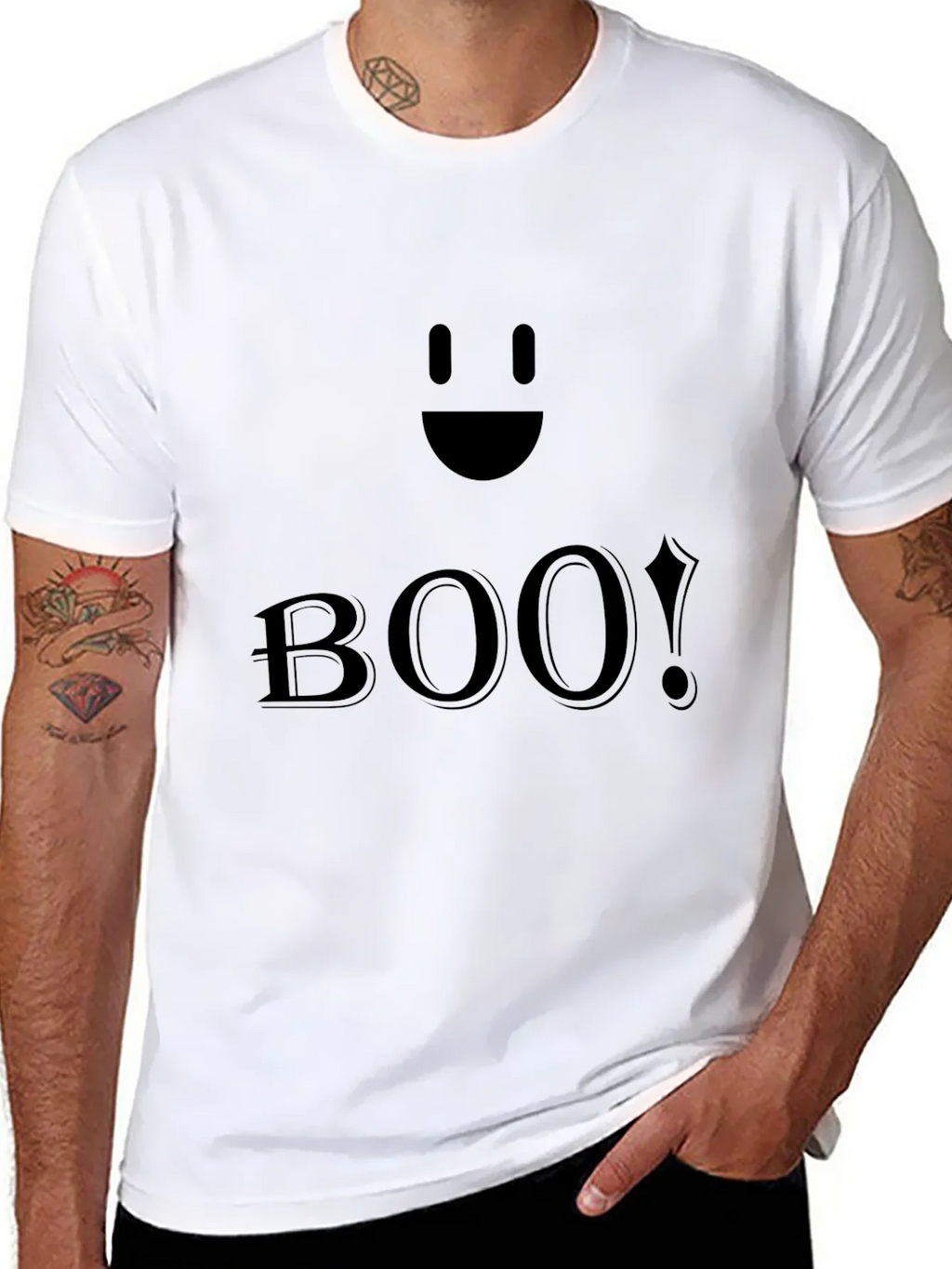 Boo! Black Halloween T-Shirt - Spooky Season Apparel product image 7