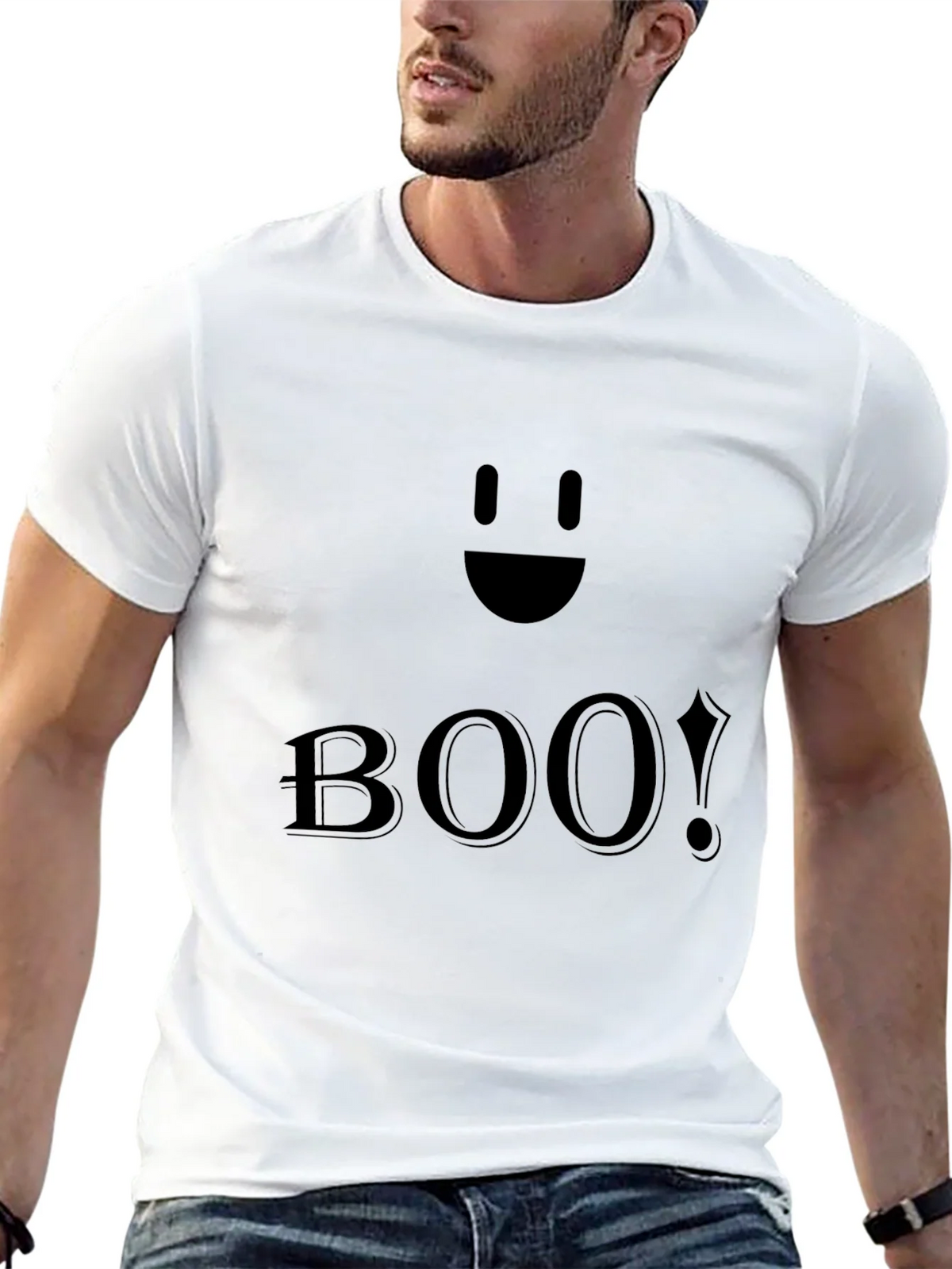 Boo! Black Halloween T-Shirt - Spooky Season Apparel product image 11