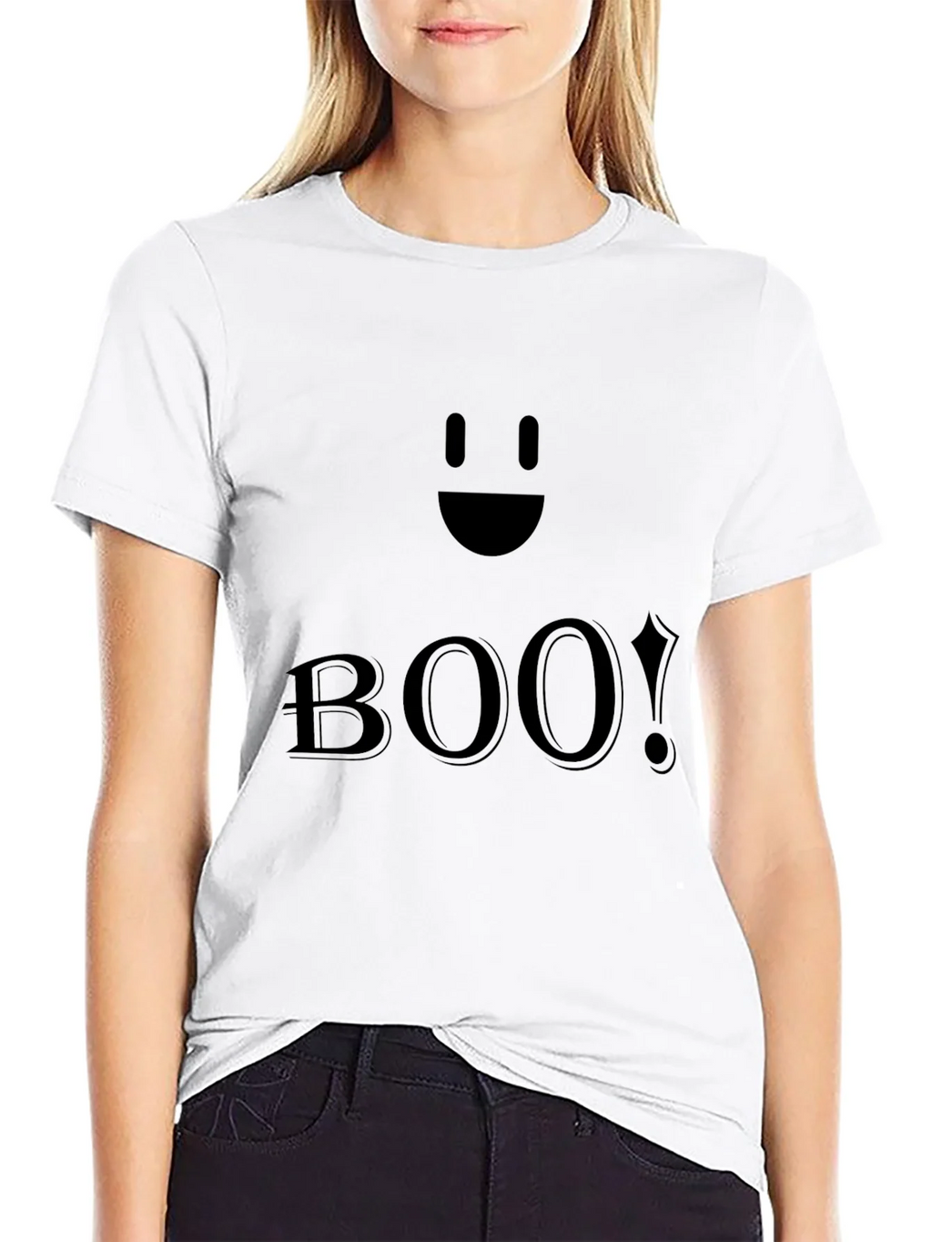Boo! Black Halloween T-Shirt - Spooky Season Apparel product image 8