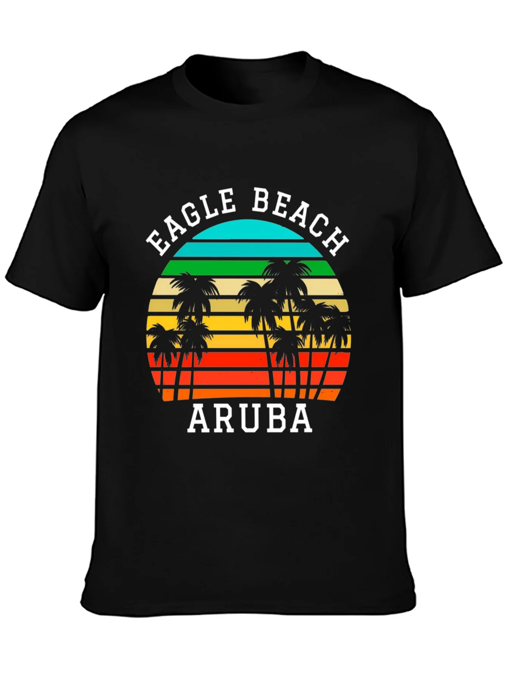 Eagle Beach Aruba T-Shirt | Retro Palm Tree Graphic Tee product image 3