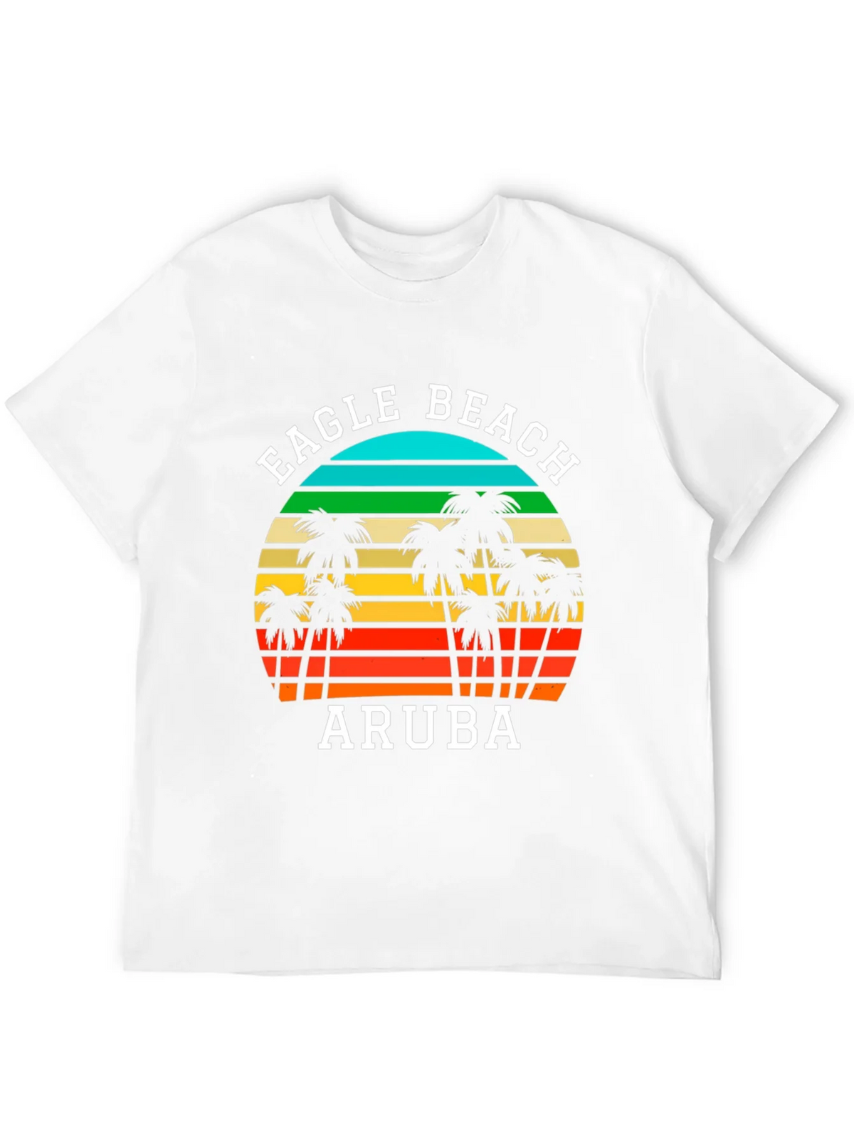 Eagle Beach Aruba T-Shirt | Retro Palm Tree Graphic Tee product image 11