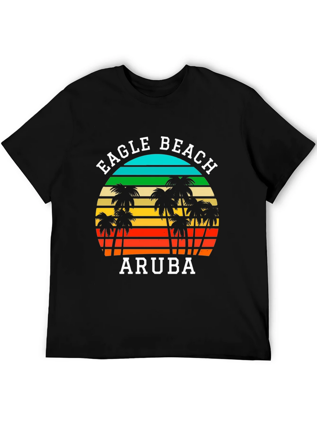 Eagle Beach Aruba T-Shirt | Retro Palm Tree Graphic Tee product image 5