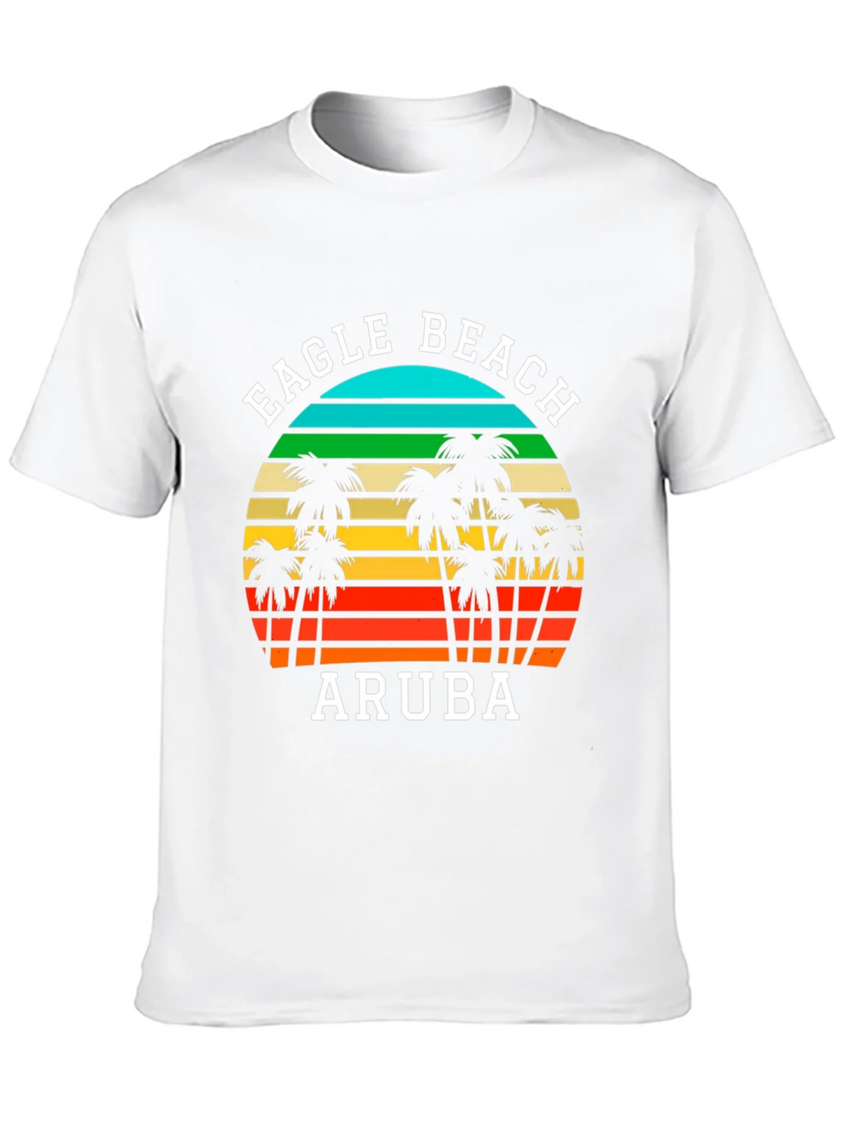 Eagle Beach Aruba T-Shirt | Retro Palm Tree Graphic Tee product image 9