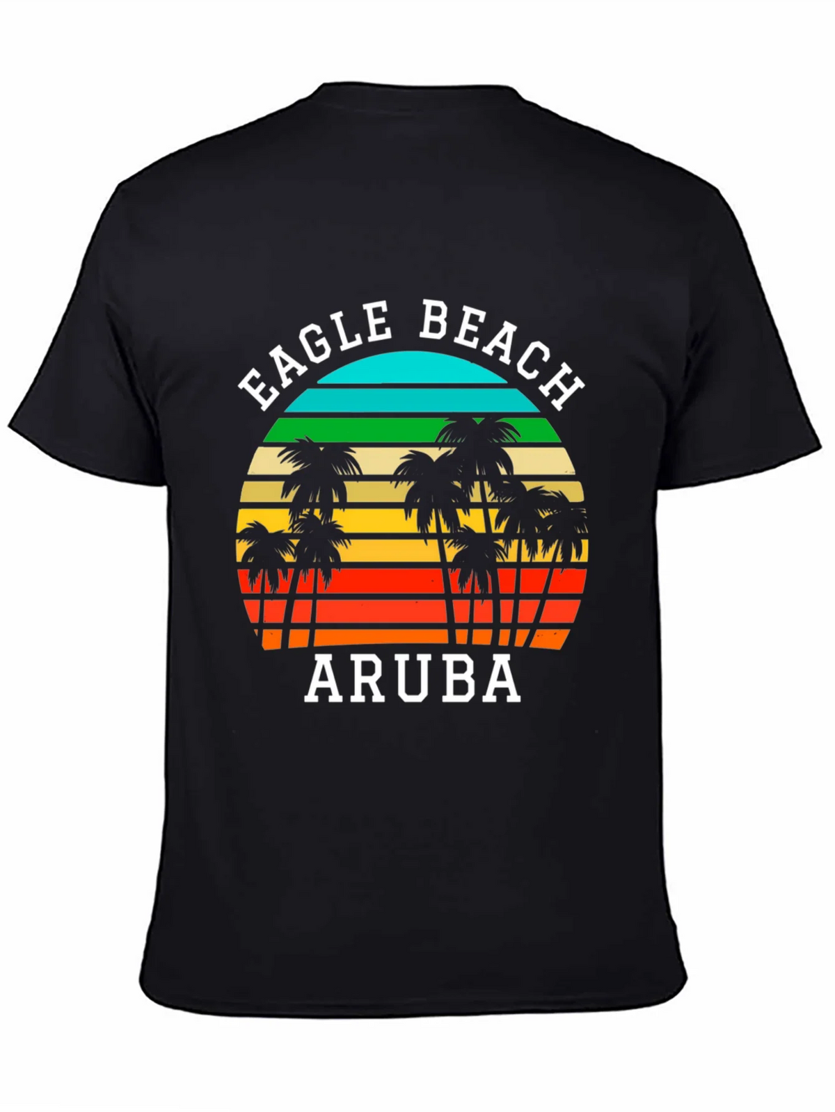 Eagle Beach Aruba T-Shirt | Retro Palm Tree Graphic Tee product image 4