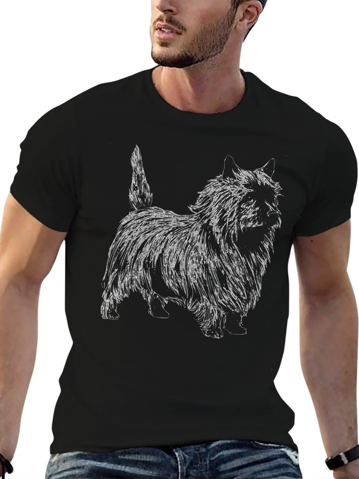 Dog Sketch Graphic T-Shirt - Unisex product image 6