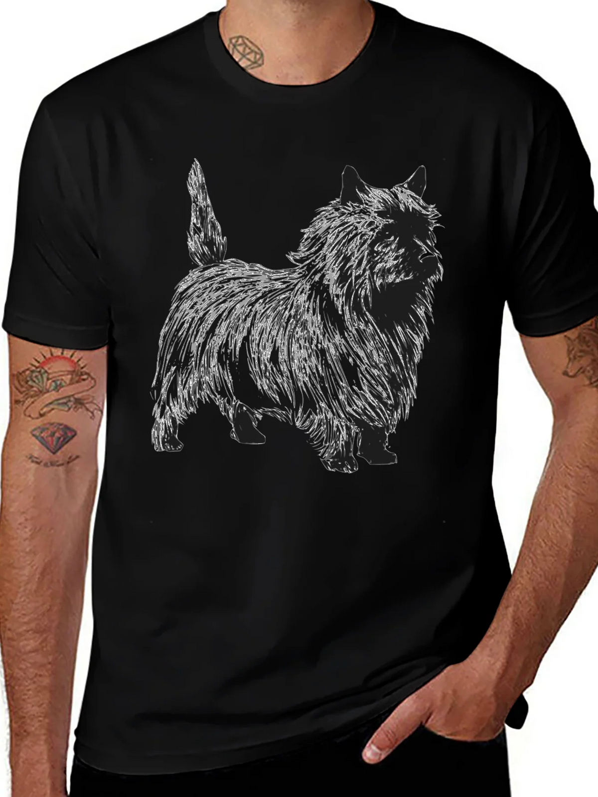 Dog Sketch Graphic T-Shirt - Unisex product image 1