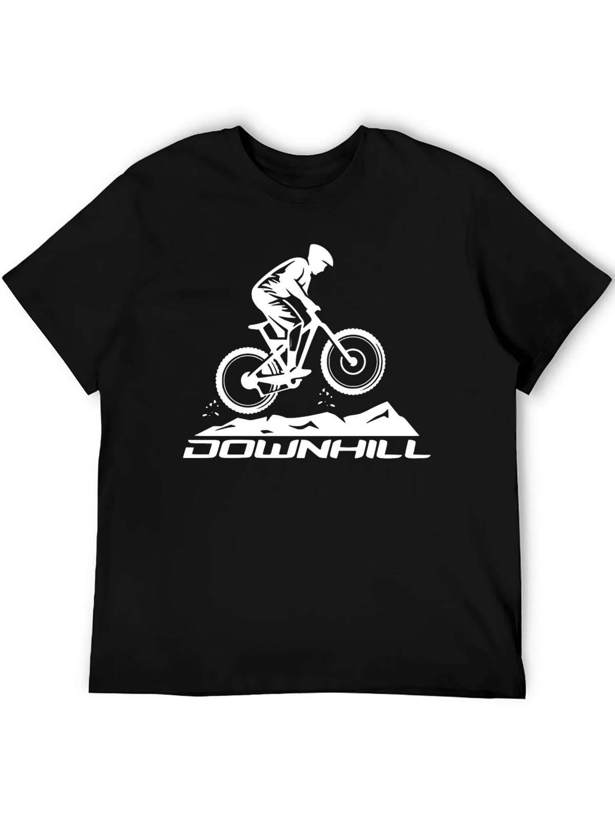 Downhill Mountain Biker Graphic Tee - Black Cotton Shirt product image 5