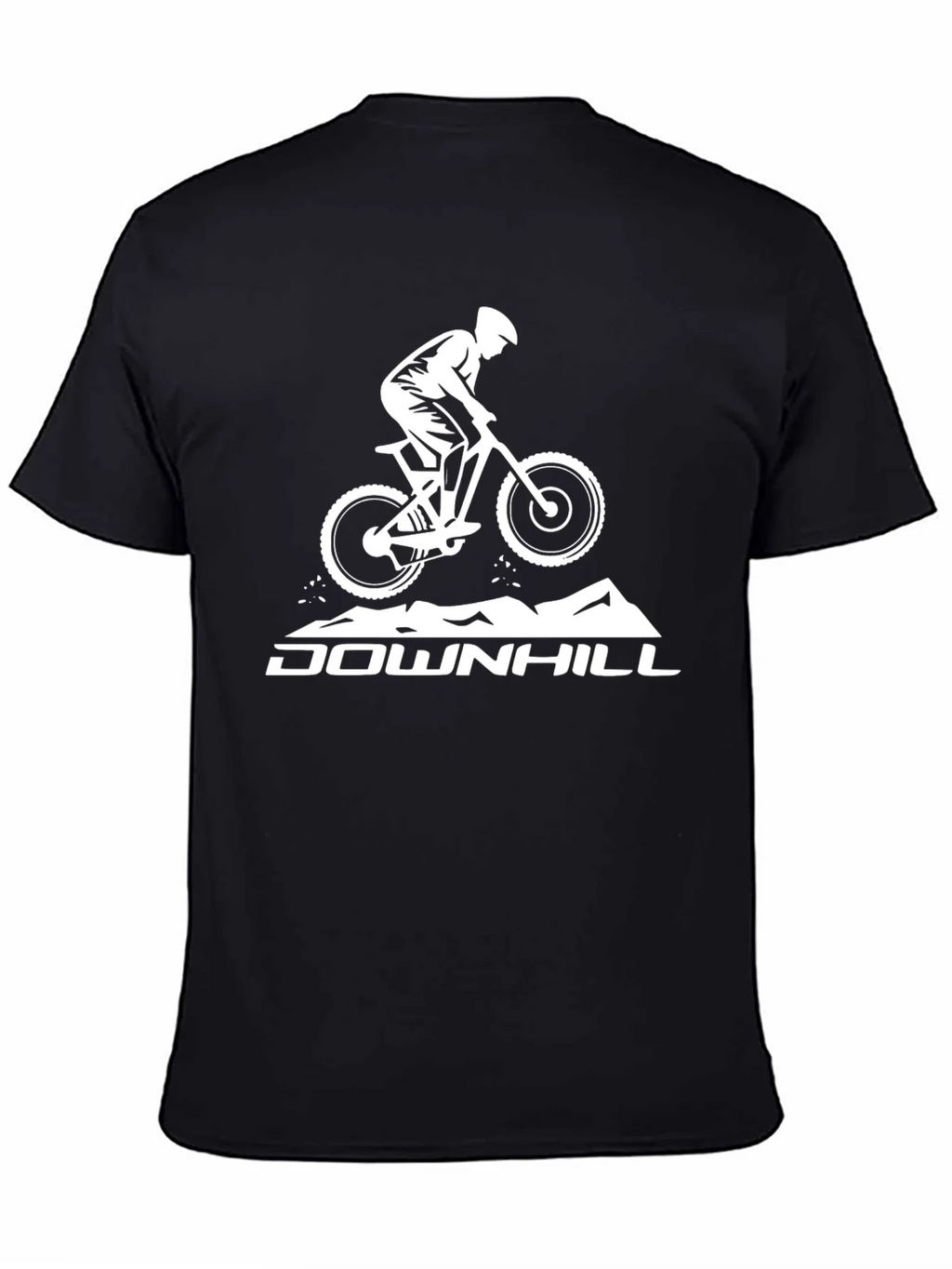 Downhill Mountain Biker Graphic Tee - Black Cotton Shirt product image 4