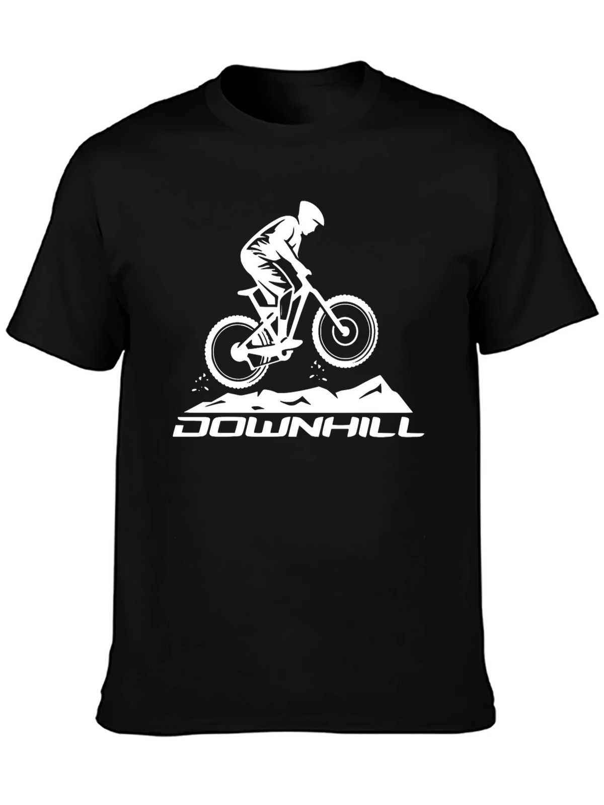 Downhill Mountain Biker Graphic Tee - Black Cotton Shirt product image 3