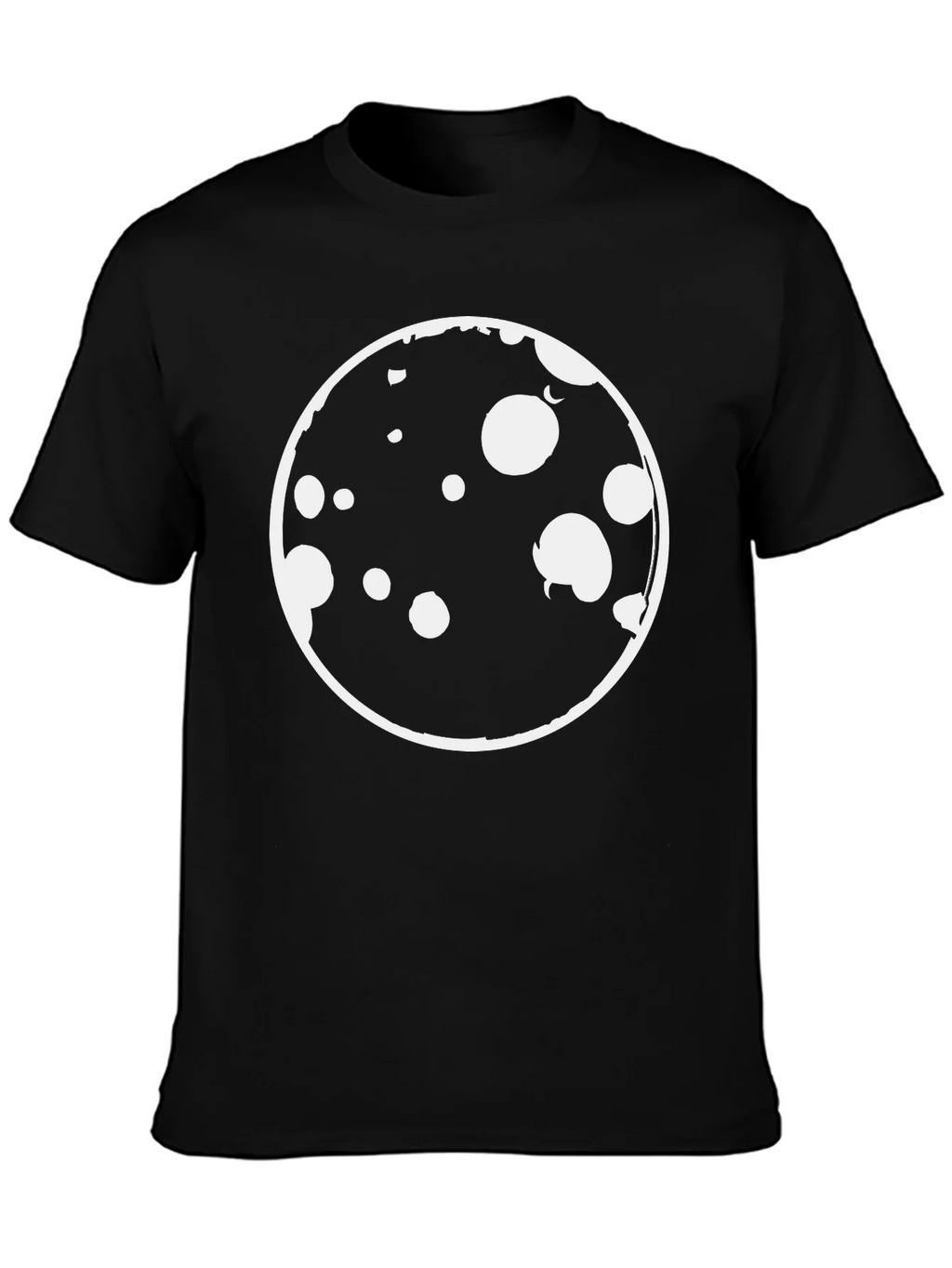 Graphic Print T-Shirt - Black with Moon Design product image 3