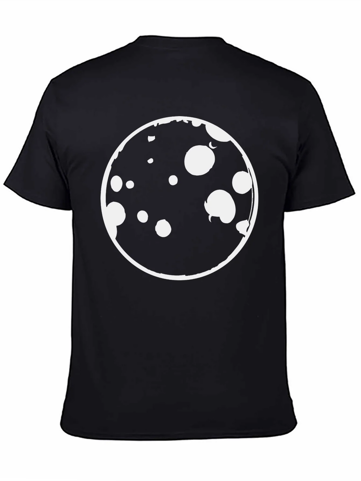 Graphic Print T-Shirt - Black with Moon Design product image 4