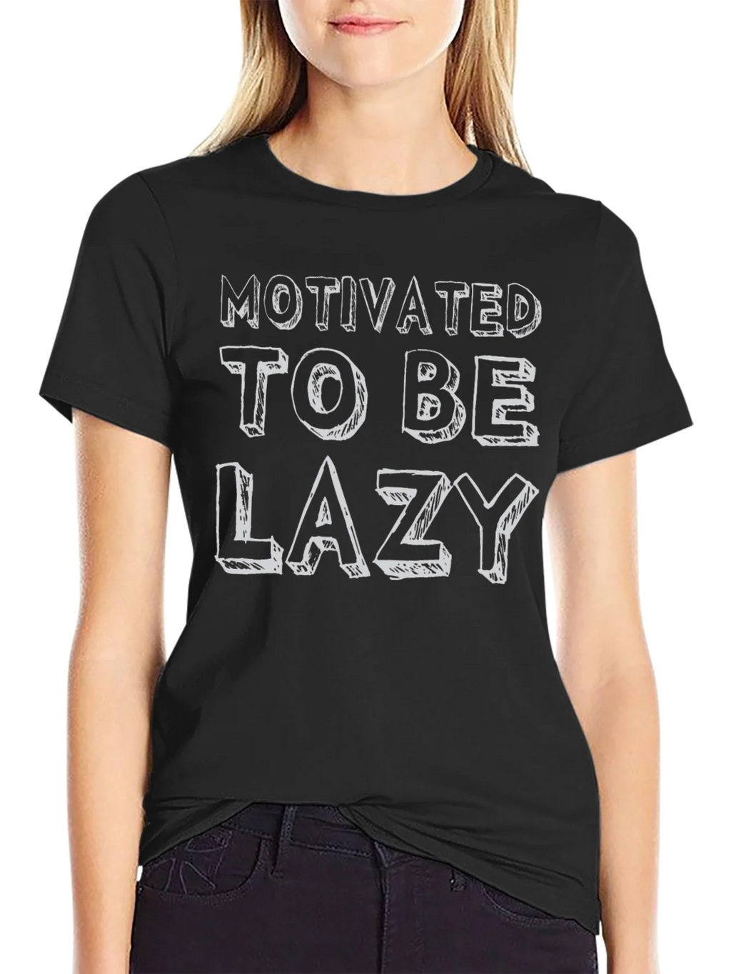 Motivated To Be Lazy Graphic T-Shirt product image 2