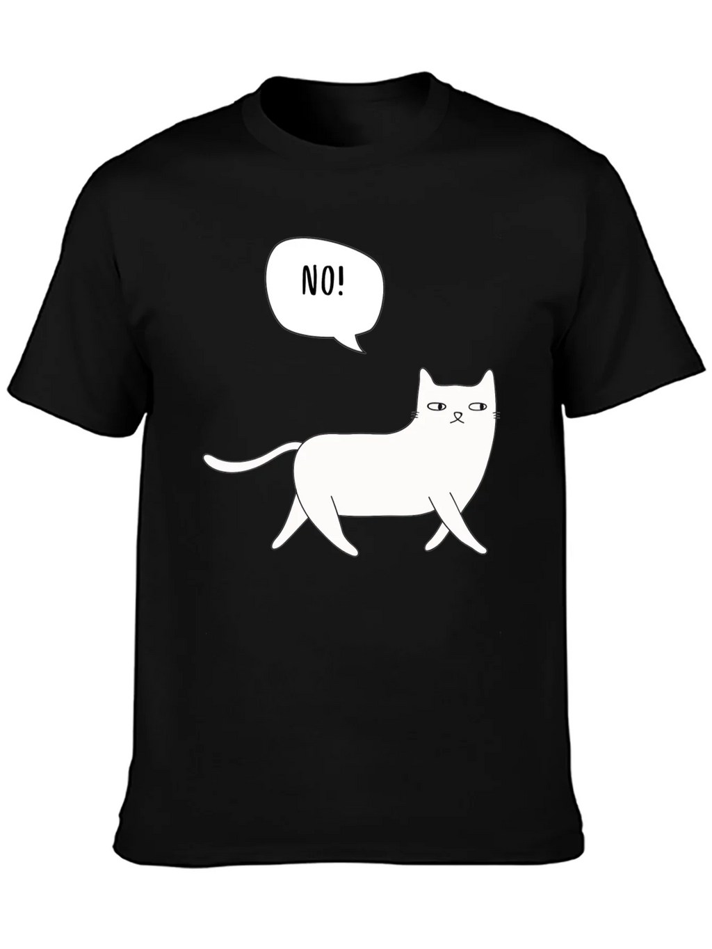 Funny Cat NO! Graphic T-Shirt - Unisex product image 3