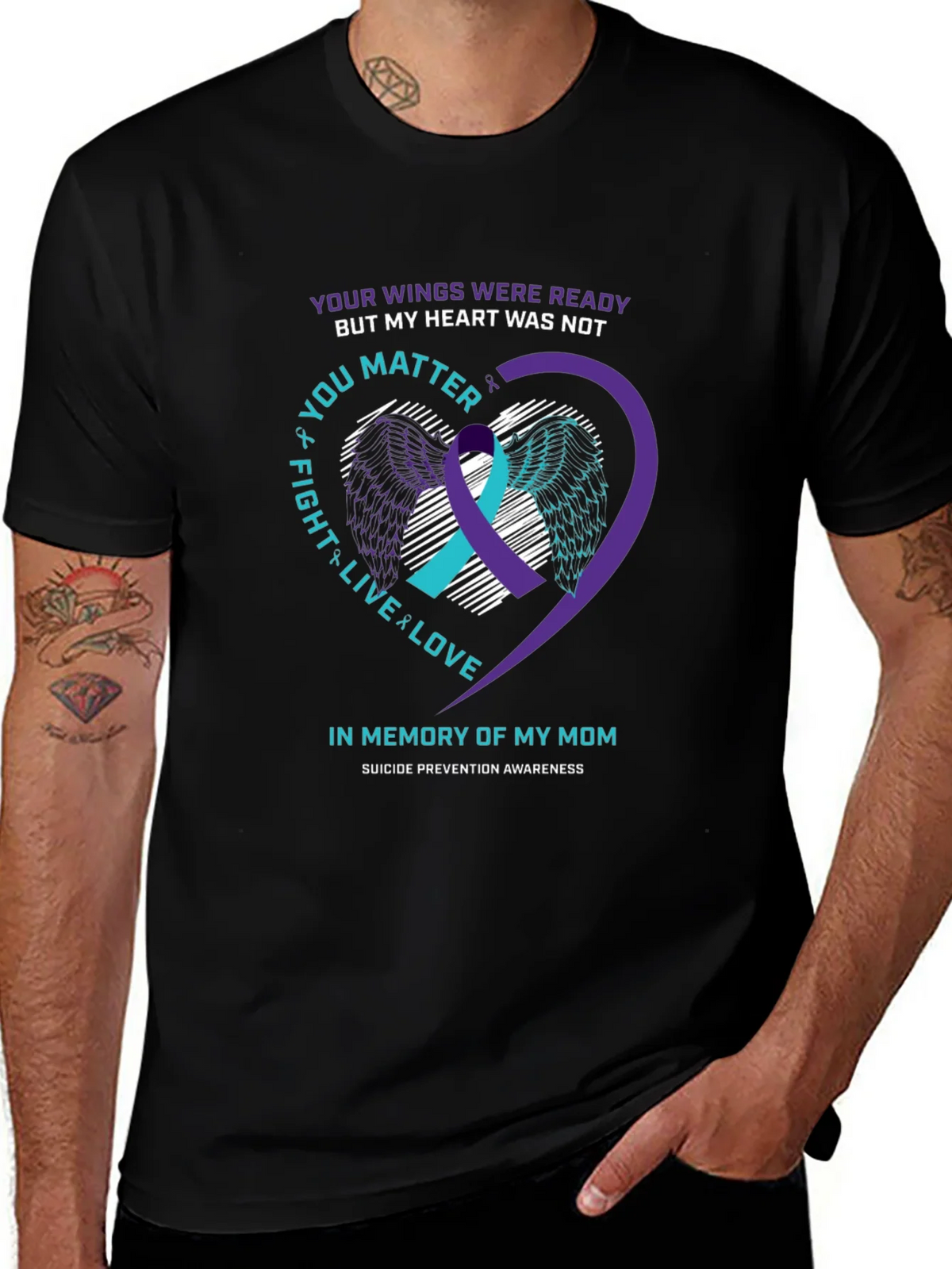 In Memory of My Mom Suicide Awareness T-Shirt product image 1