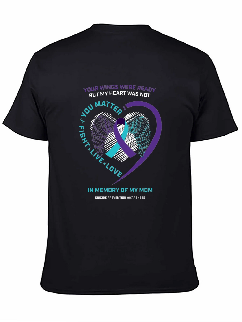 In Memory of My Mom Suicide Awareness T-Shirt product image 4