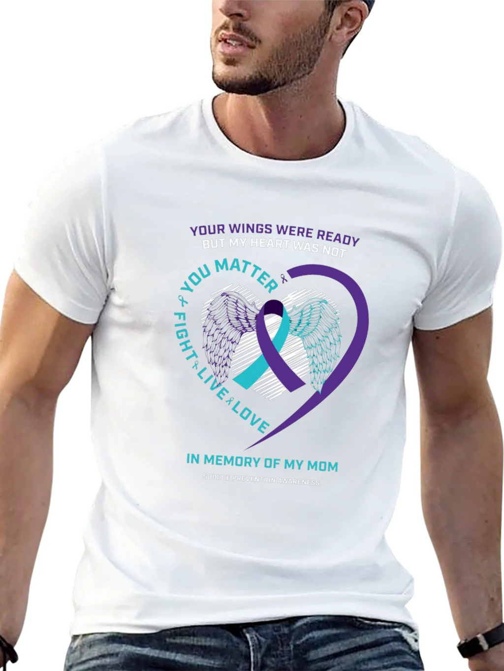 In Memory of My Mom Suicide Awareness T-Shirt product image 12