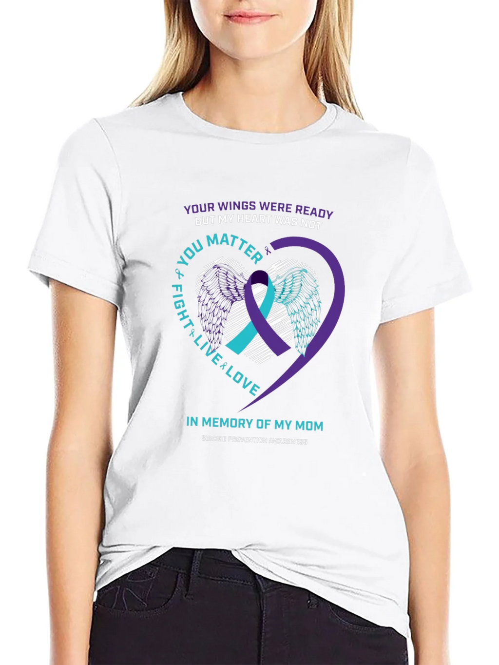 In Memory of My Mom Suicide Awareness T-Shirt product image 8
