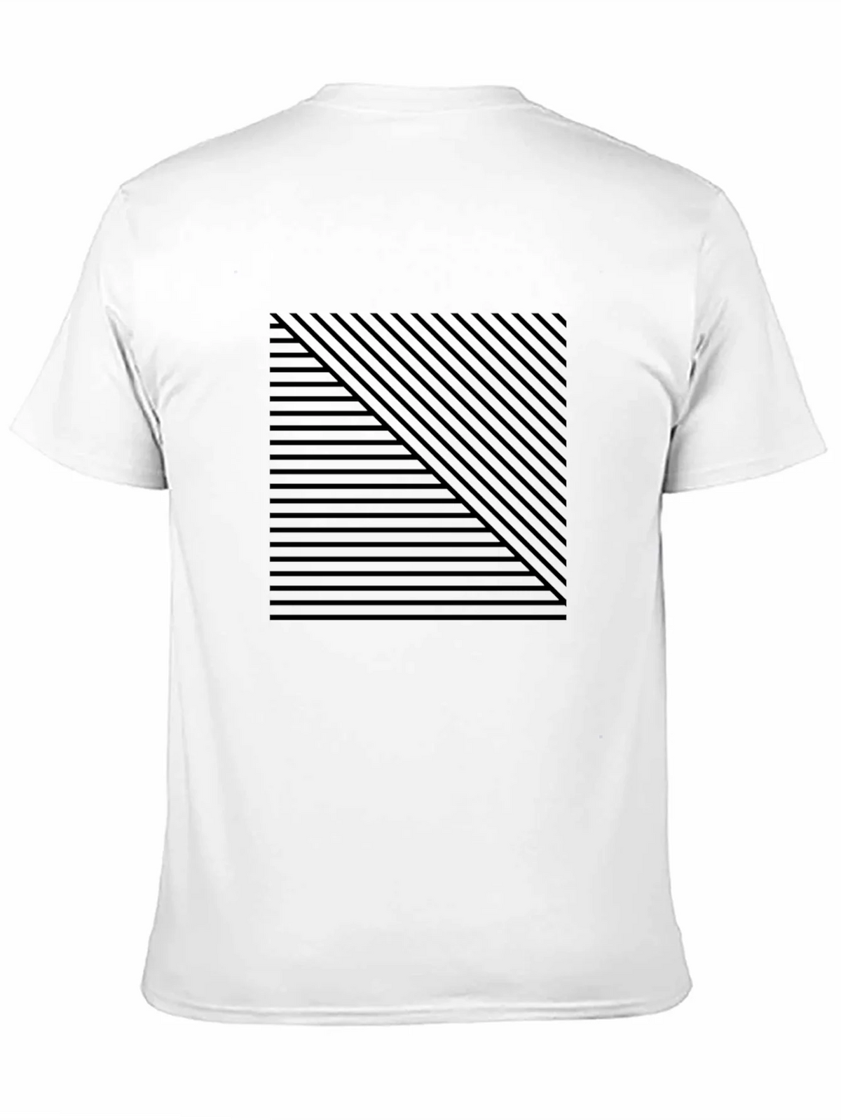 Modern Geometric Stripe Tee - Black product image 4