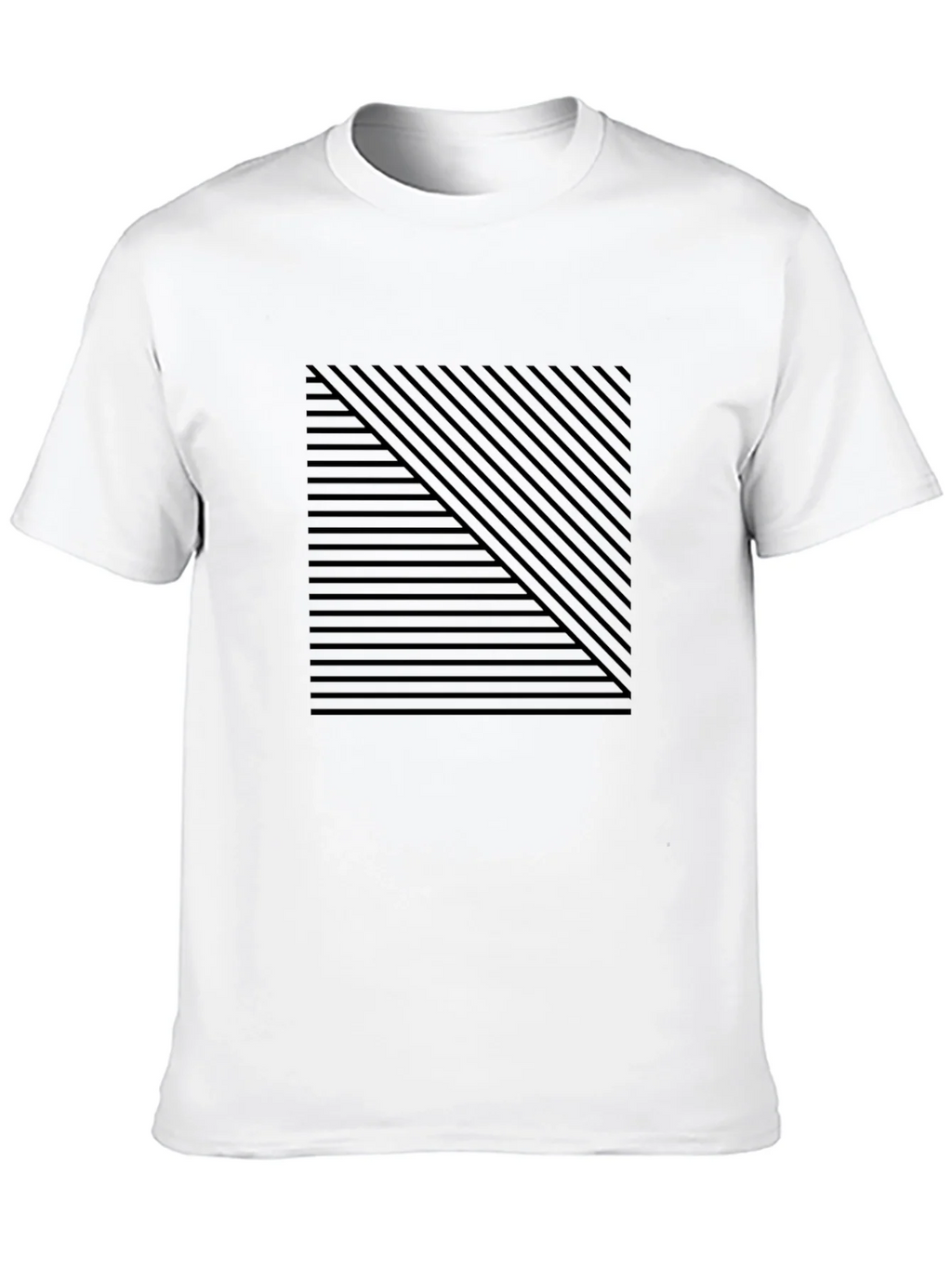 Modern Geometric Stripe Tee - Black product image 3
