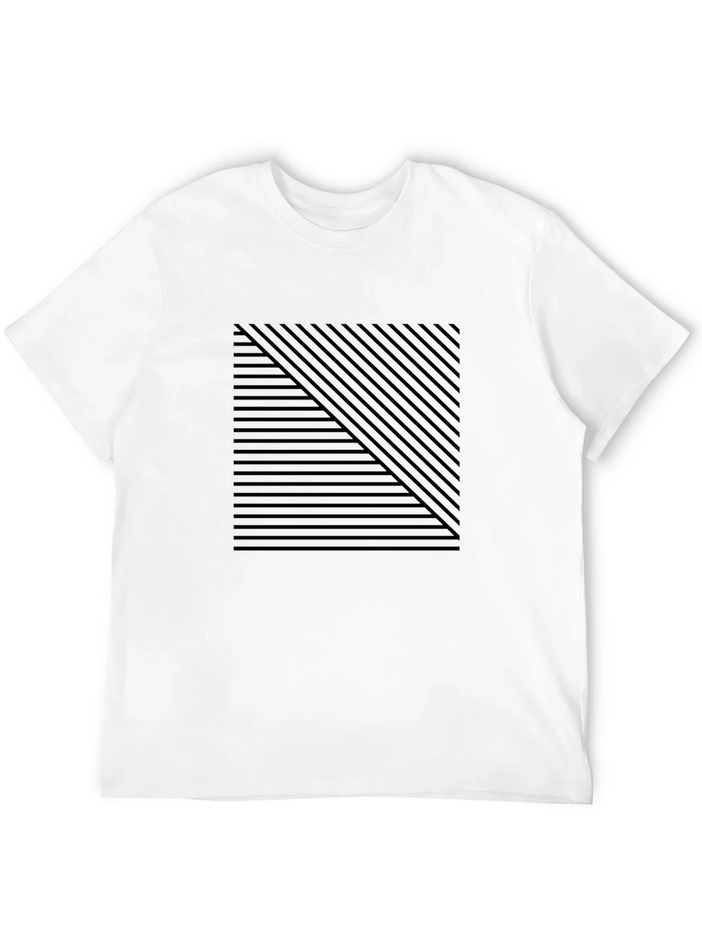 Modern Geometric Stripe Tee - Black product image 5