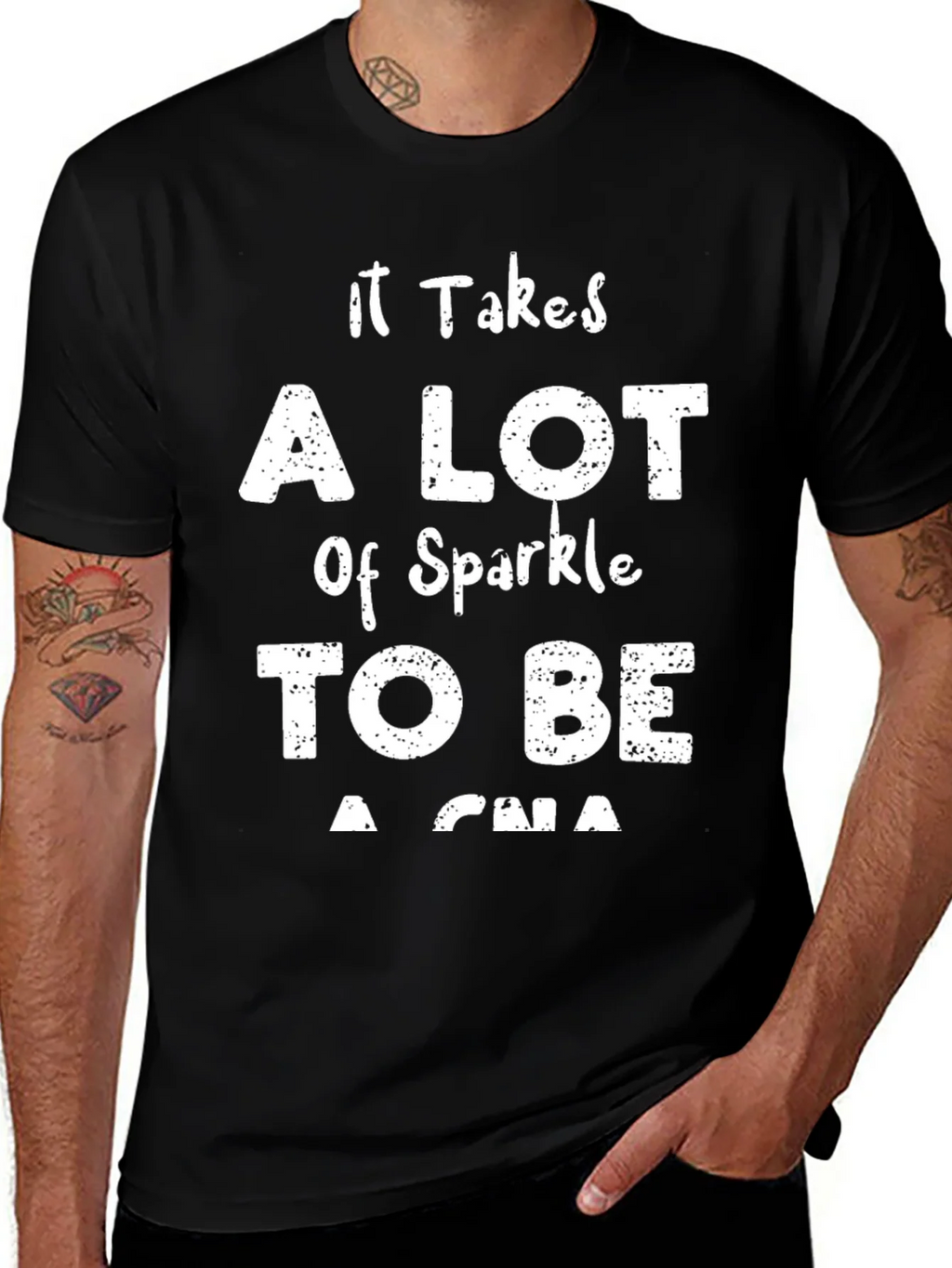 Sparkle CNA Black T-Shirt product image 1