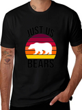 Just Us Bears Graphic Tee - Sunset Bear Shirt product image 1