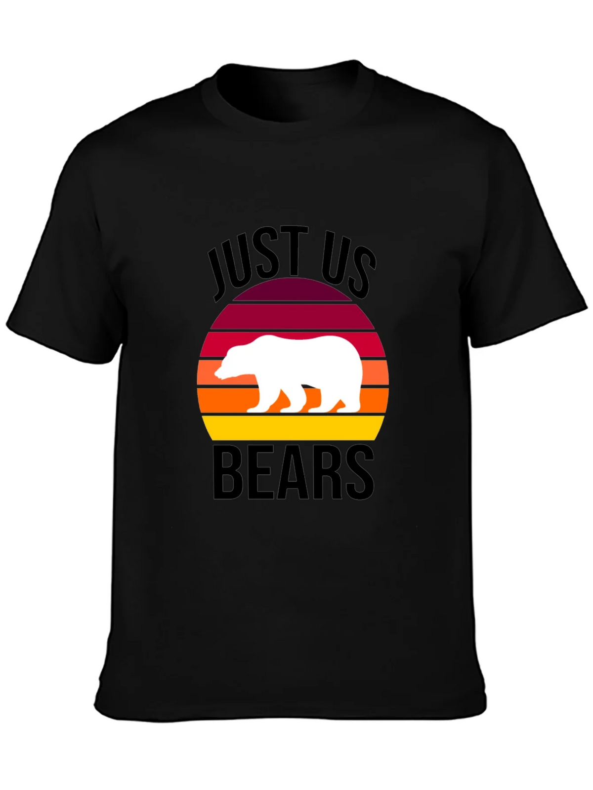 Just Us Bears Graphic Tee - Sunset Bear Shirt product image 3
