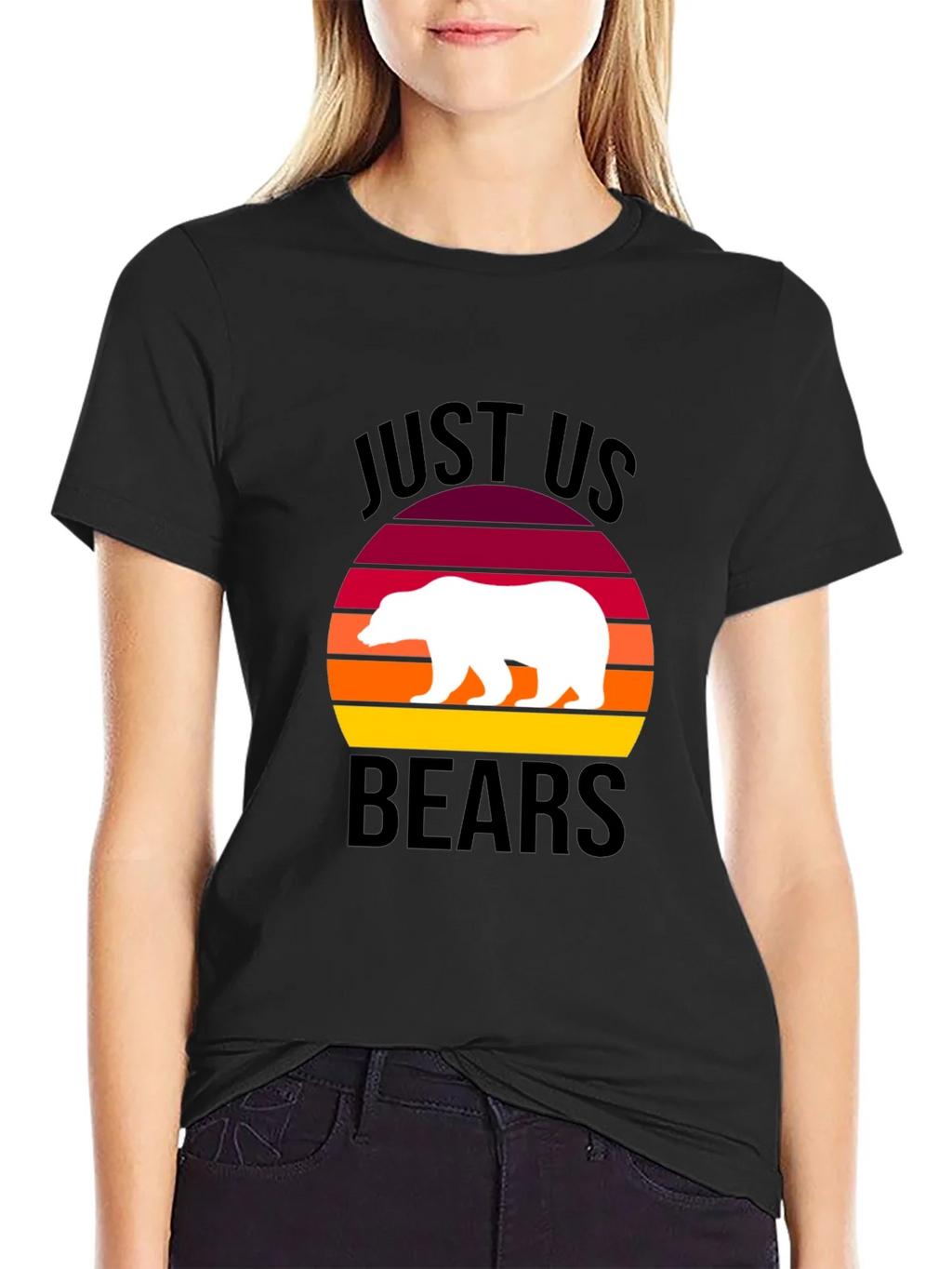 Just Us Bears Graphic Tee - Sunset Bear Shirt product image 2