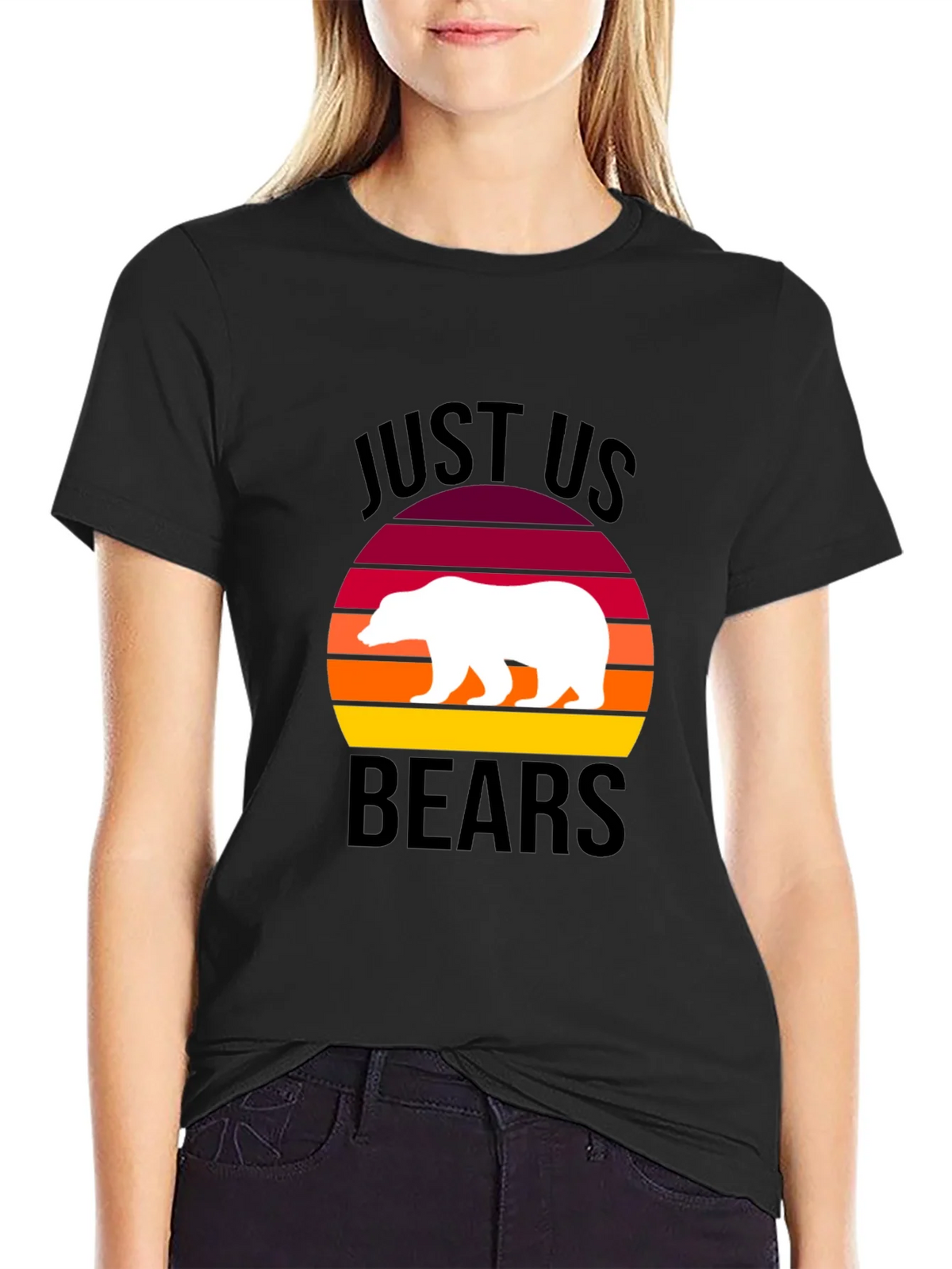 Just Us Bears Graphic Tee - Sunset Bear Shirt product image 2