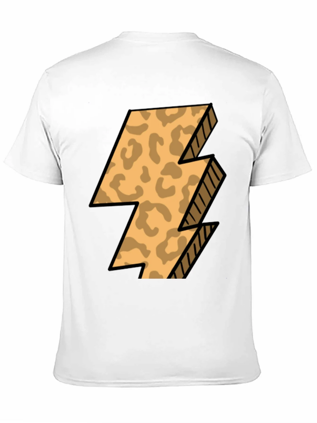 Leopard Print Lightning Bolt T-Shirt - Black product image 10