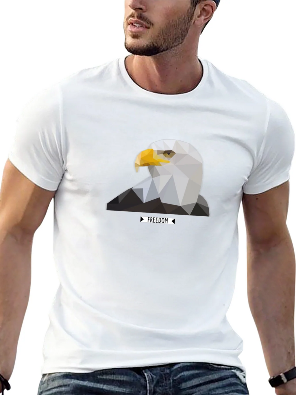 Geometric Eagle Graphic Tee - Freedom Design product image 10