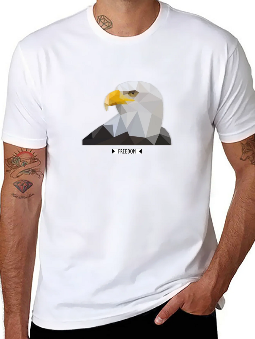 Geometric Eagle Graphic Tee - Freedom Design product image 6