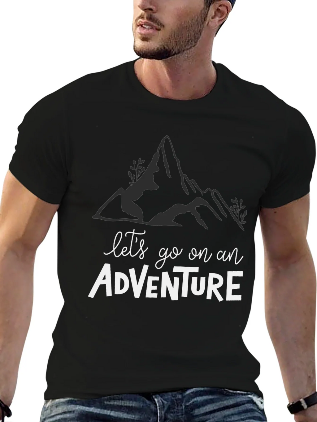 Adventure Awaits: Black Graphic Tee product image 6