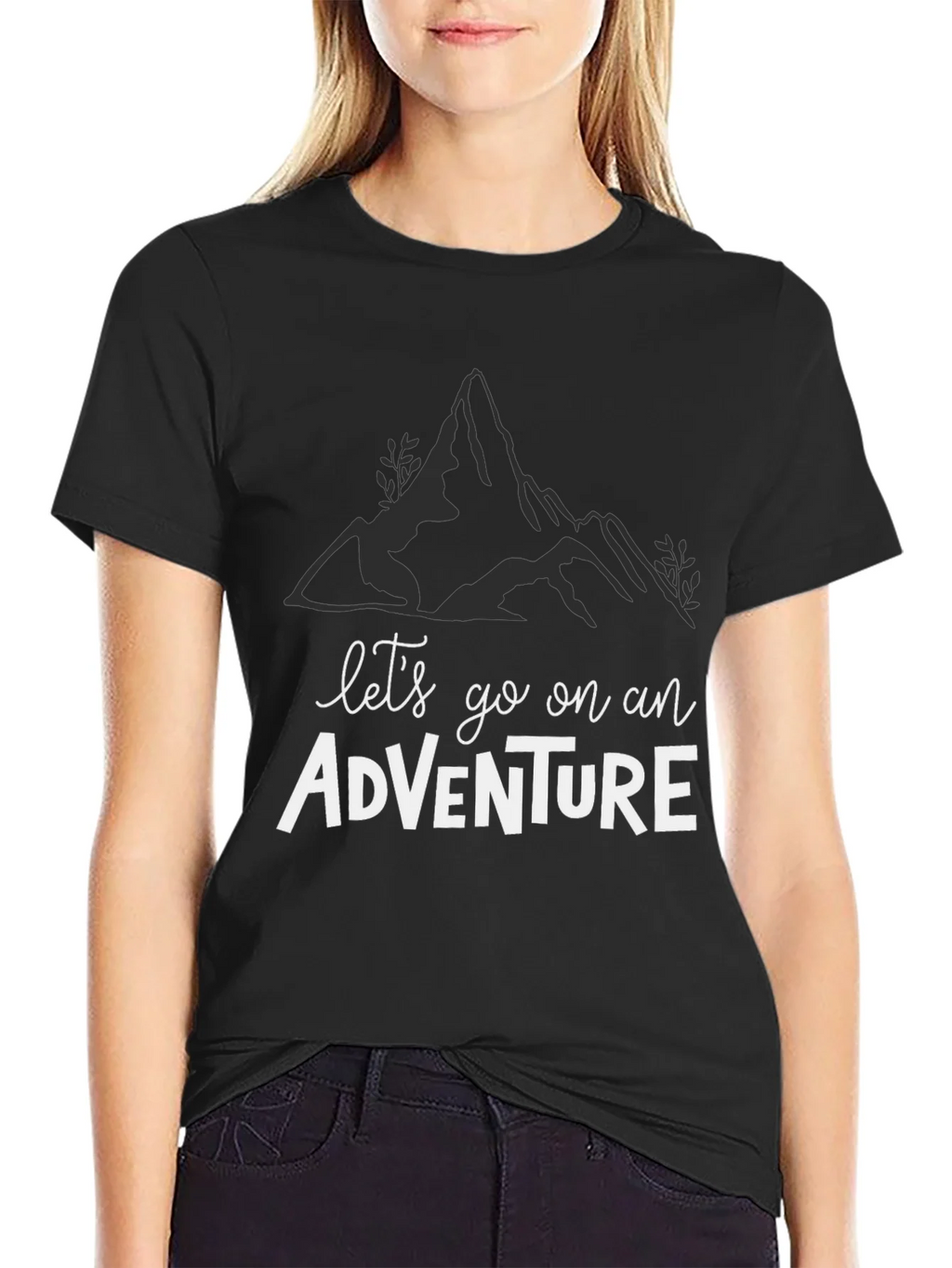 Adventure Awaits: Black Graphic Tee product image 2