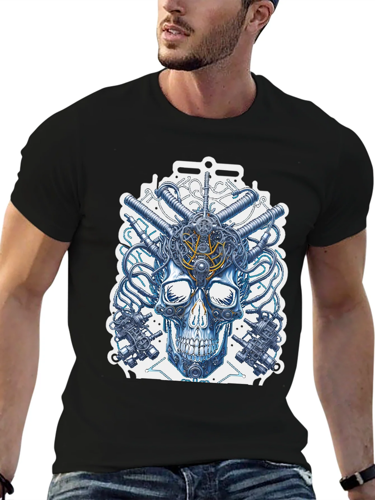 Steampunk Skull T-Shirt - Mechanical Design product image 6